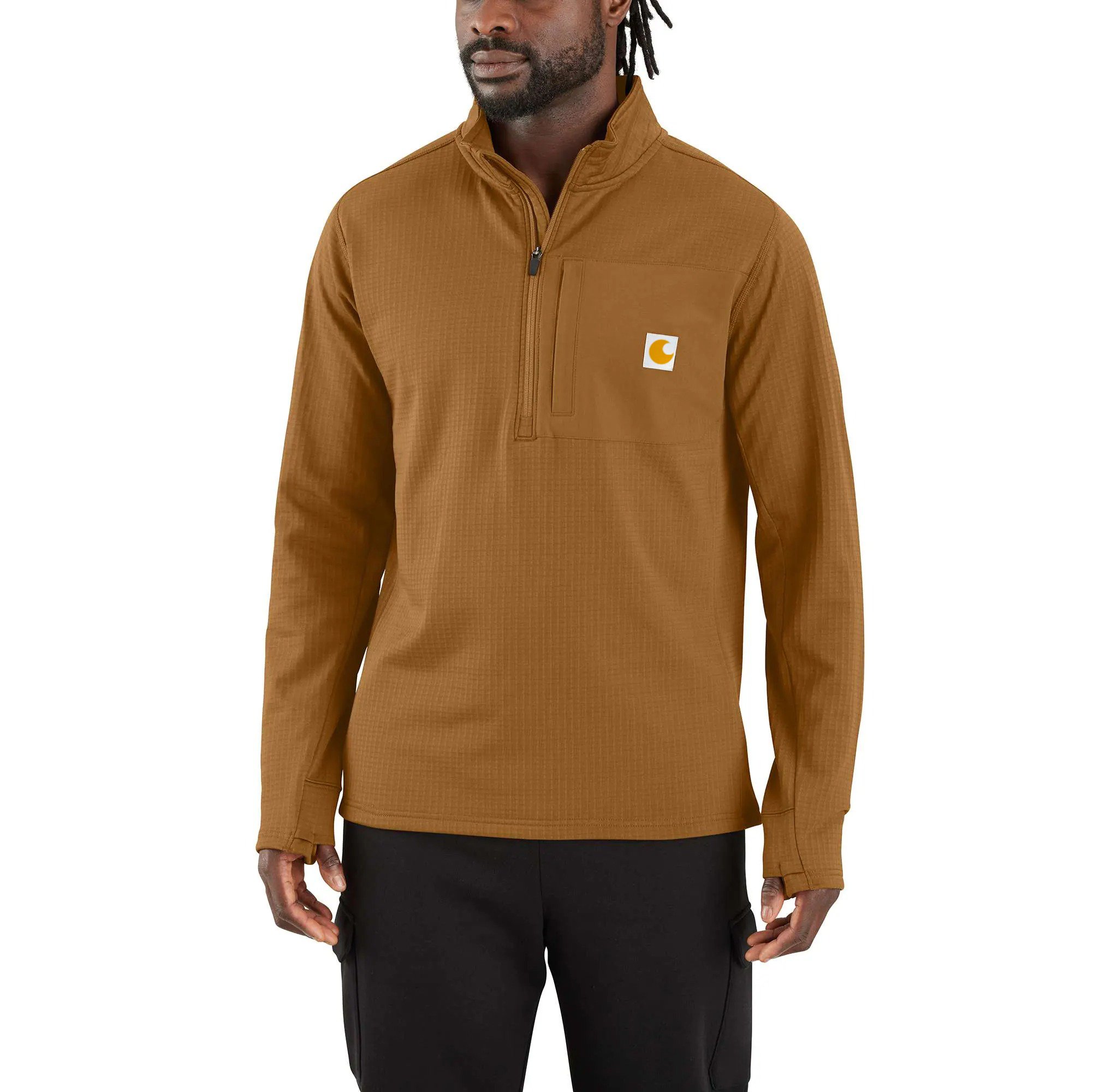 Force Relaxed Fit Mock Neck Half-Zip Shirt