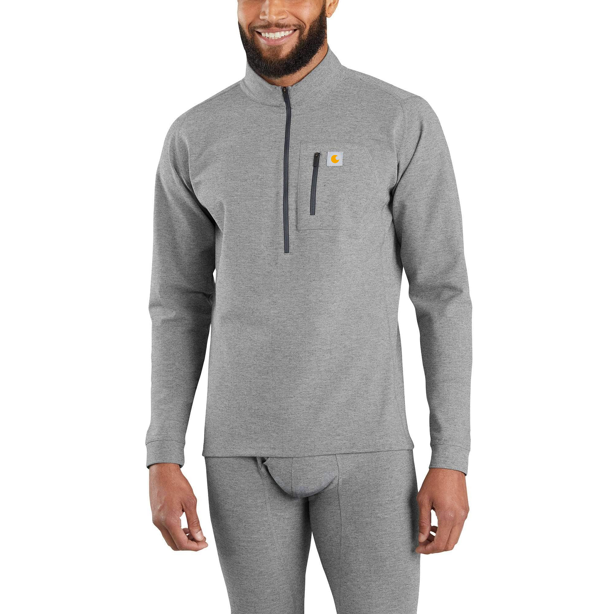 Men's Base Layer Quarter-Zip Thermal Top - Heavyweight
