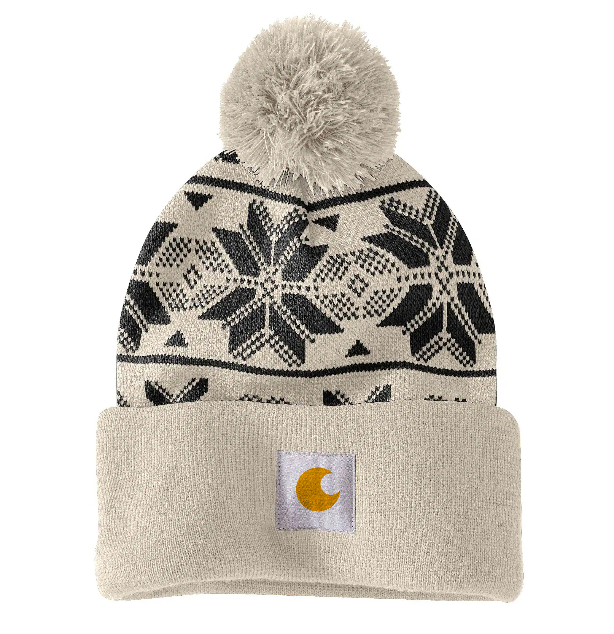 Women's Knit Pom Jacquard Beanie