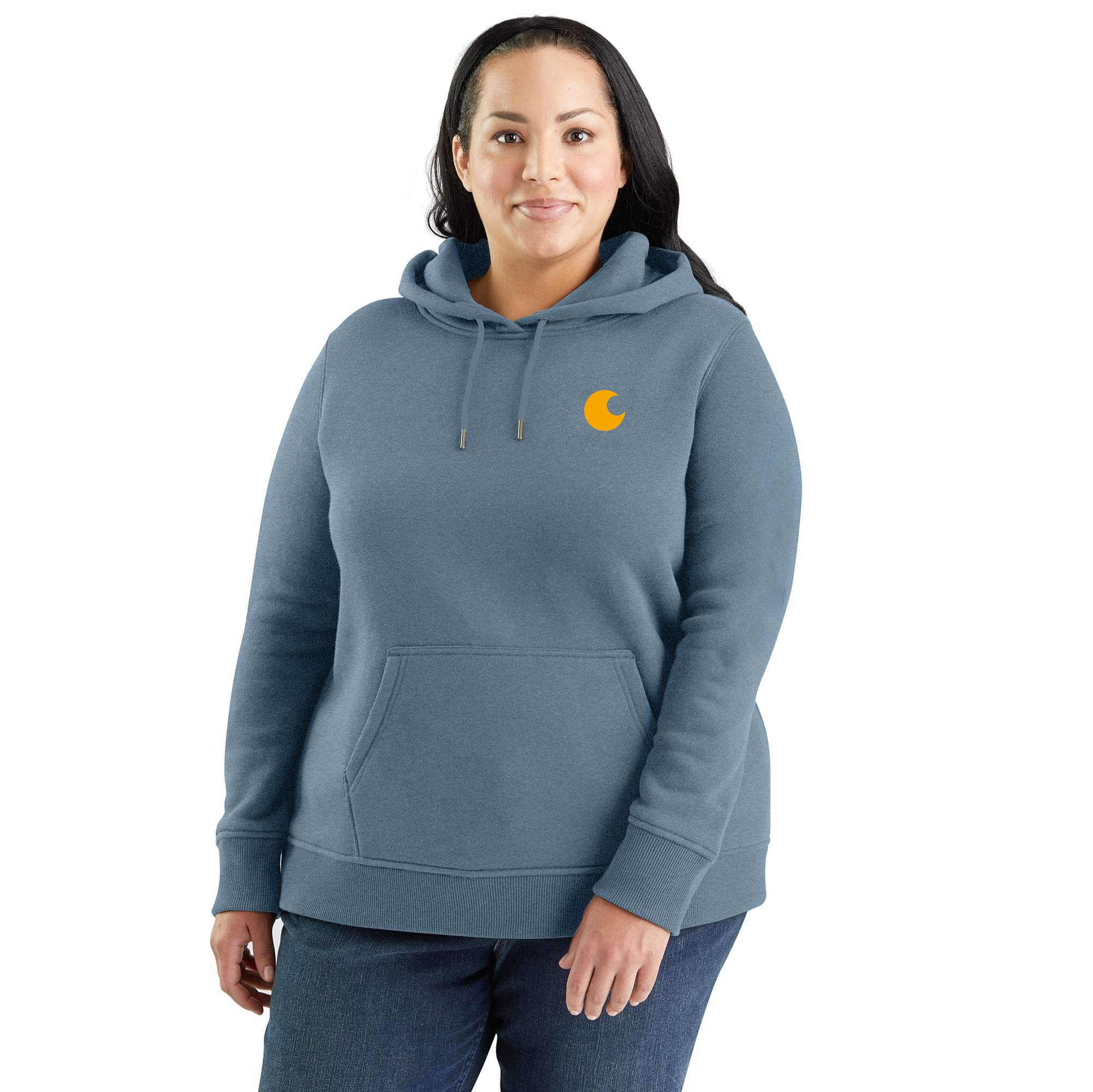 Women's Relaxed Fit Midweight Logo Sleeve Graphic Hoodie
