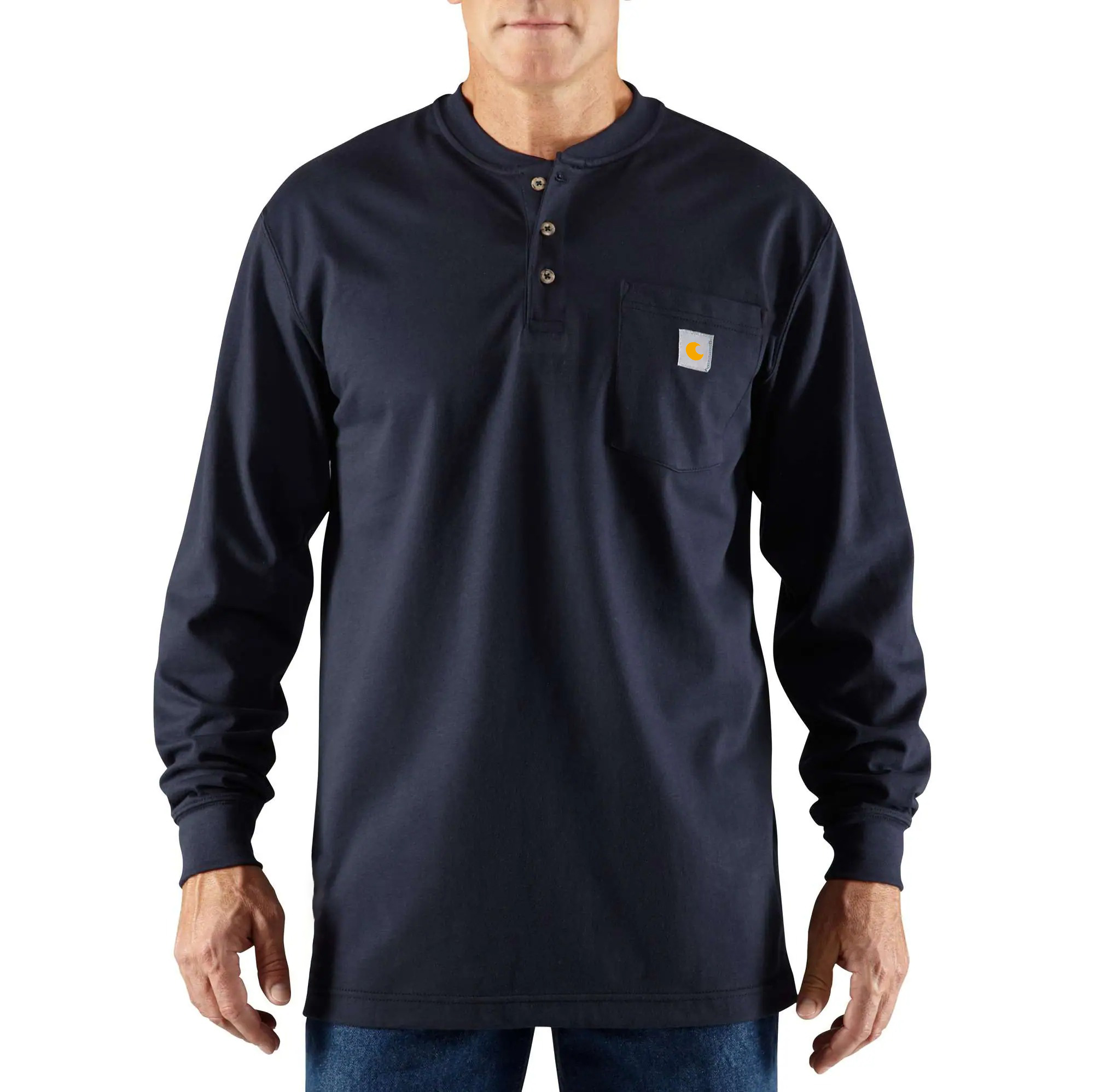 Flame-Resistant Force Cotton Long-Sleeve Henley