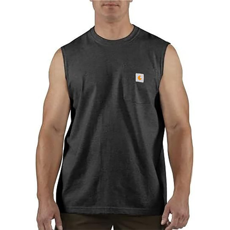 Men's Relaxed Fit Heavyweight Sleeveless Pocket T-Shirt