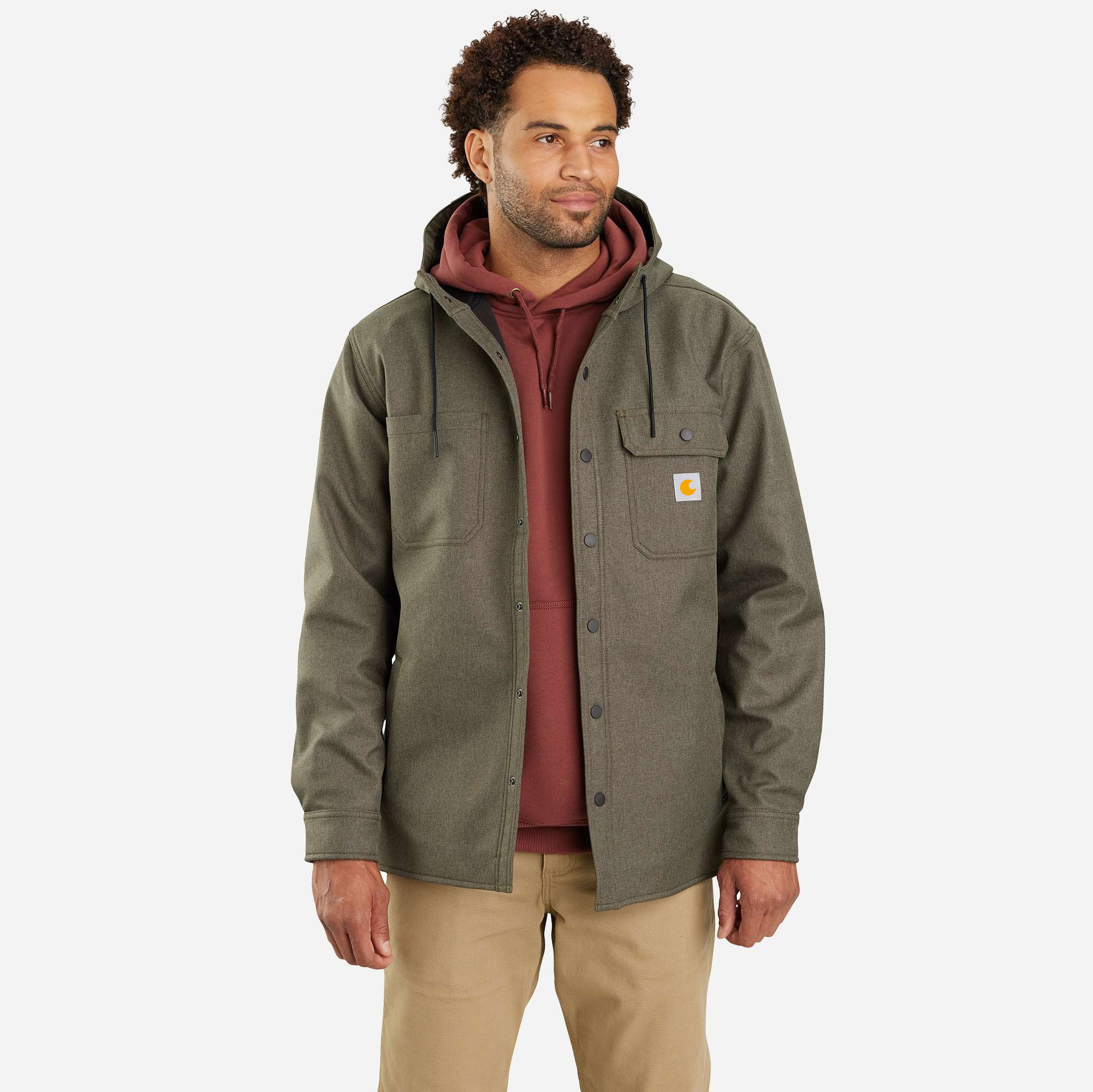 Rain Defender Relaxed Fit Heavyweight Hooded Shirt Jac