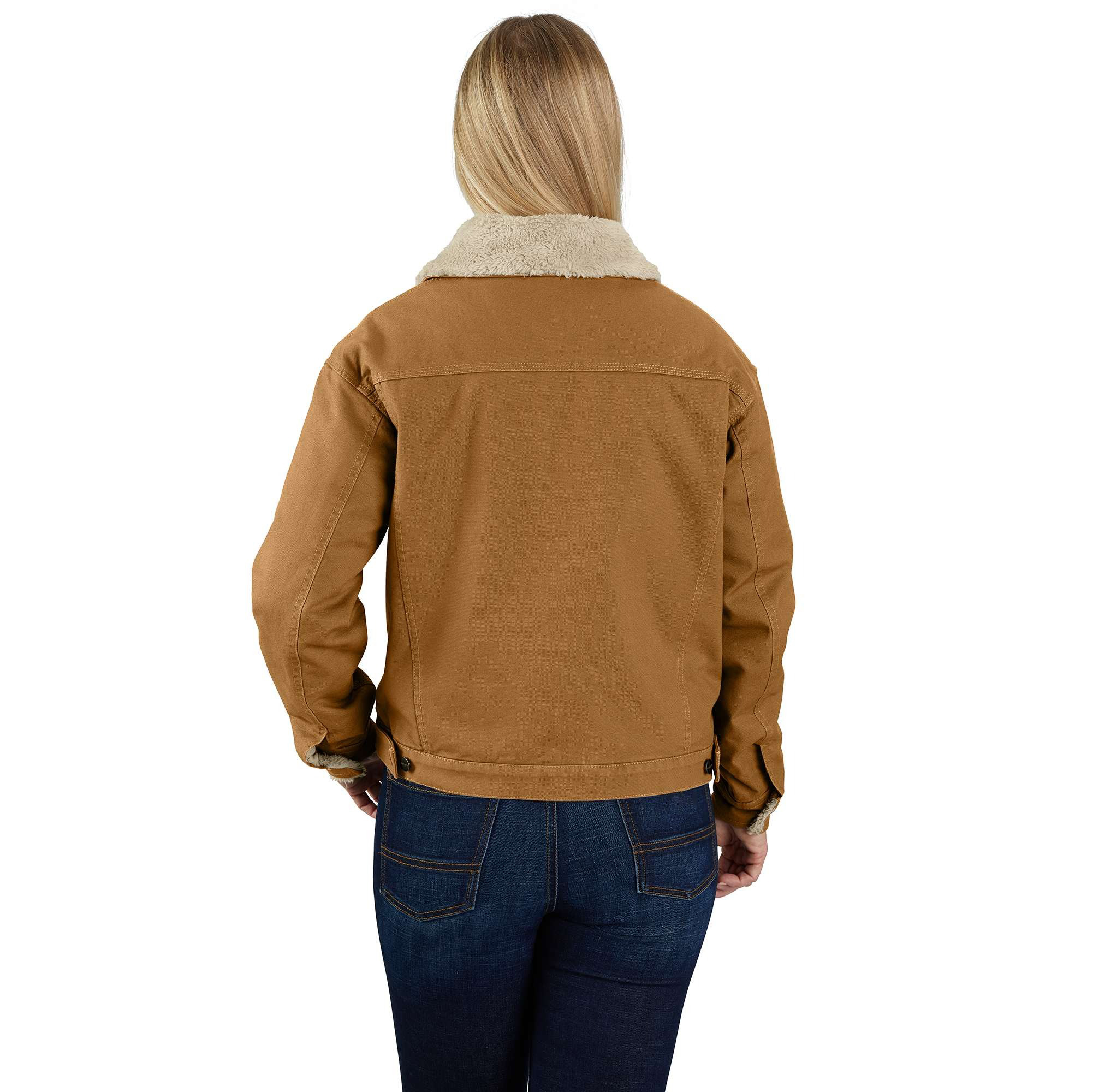 Women's Rugged Flex Loose Fit Canvas Sherpa-Lined Jacket - 2 Warmer Rating