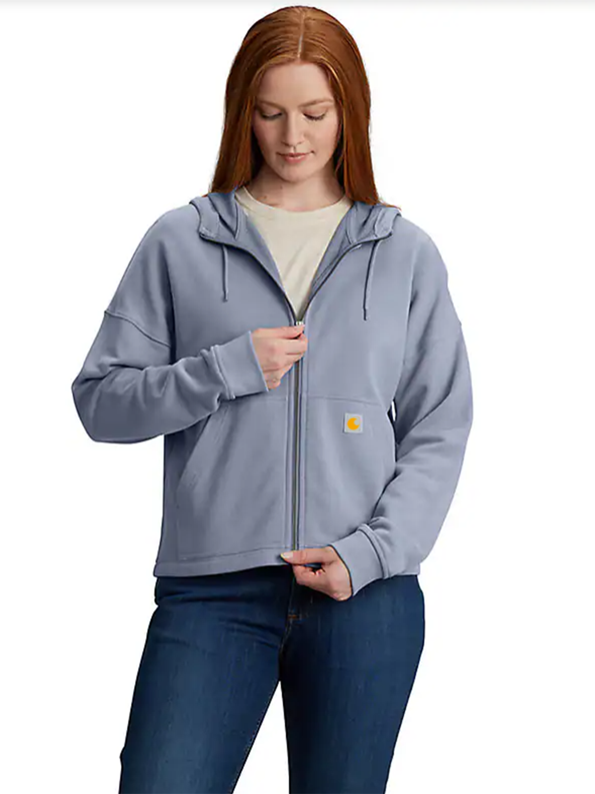 Women's Loose Fit Full-Zip Sweatshirt