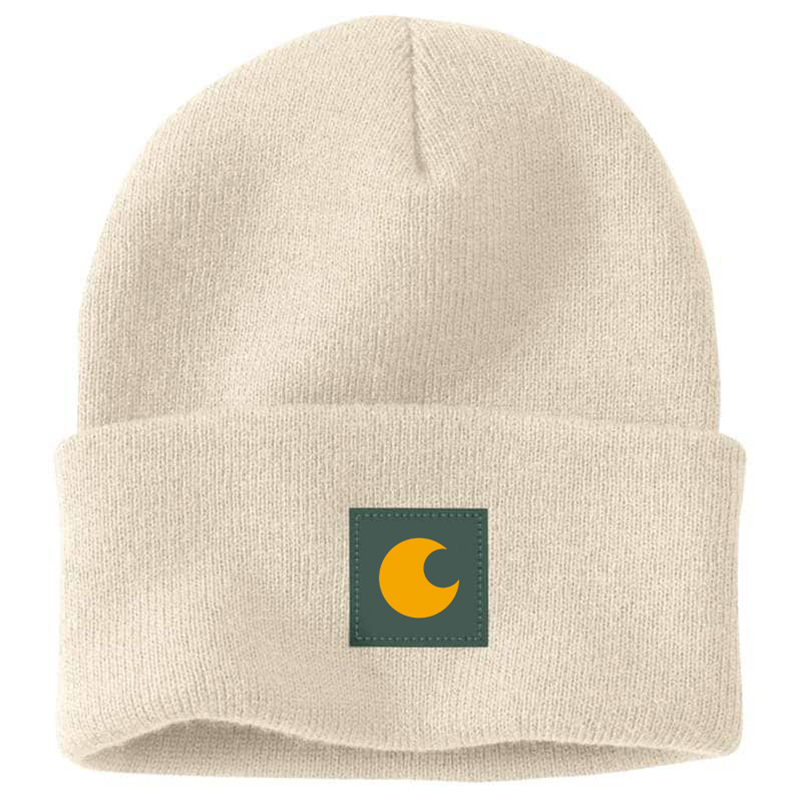 Knit Rubber Patch Beanie