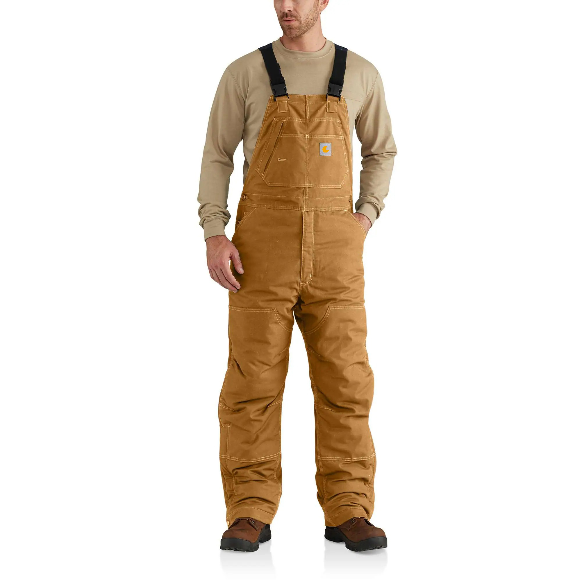 Flame-Resistant Quick Duck Bib Overall/Quilt-Lined