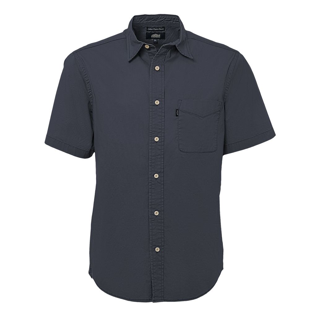 Cotton Poplin Stretch Short Sleeve Shirt