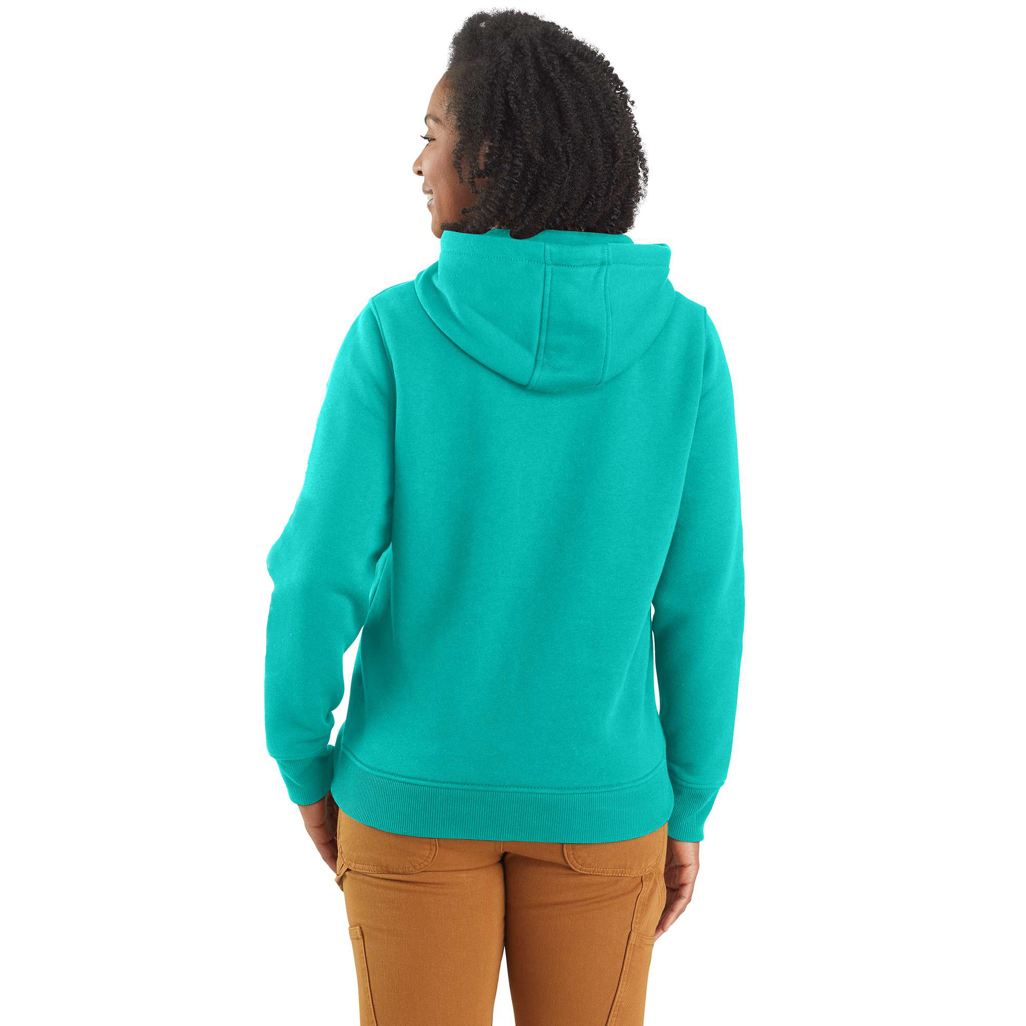 Women's Relaxed Fit Midweight Logo Sleeve Graphic Hoodie