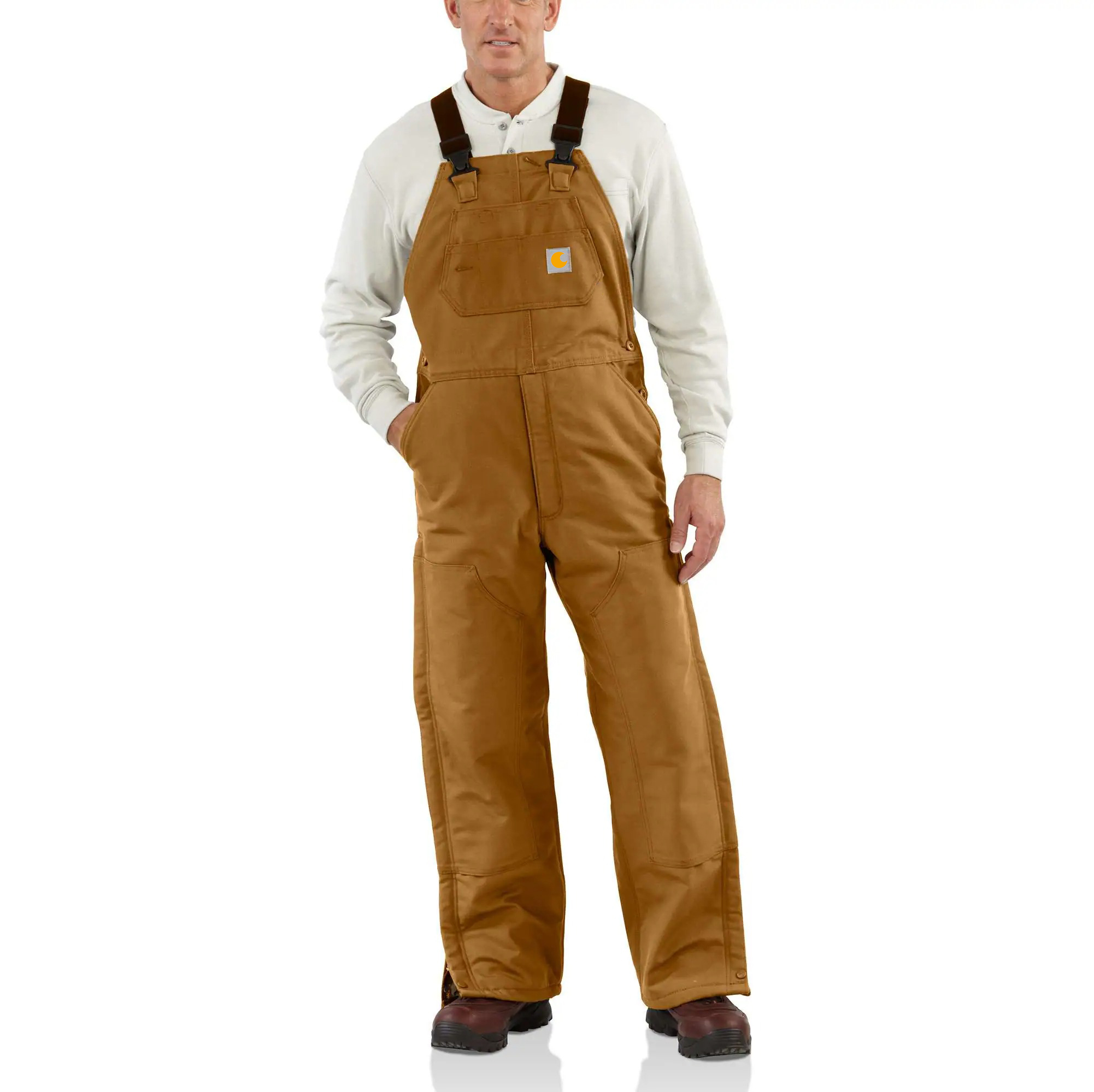 Flame-Resistant Duck Bib Overall/Quilt-Lined - 3 Warmest Rating