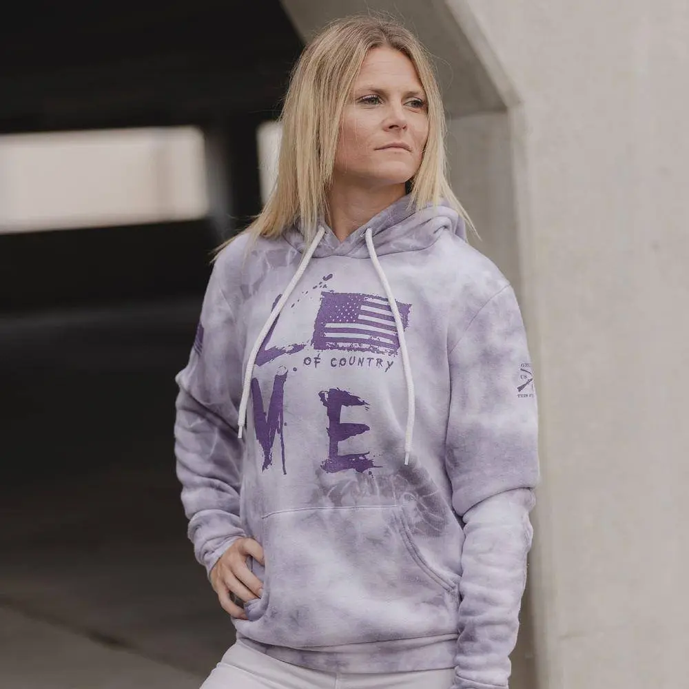 Women's Love of Country Hoodie - Purple Haze Wash