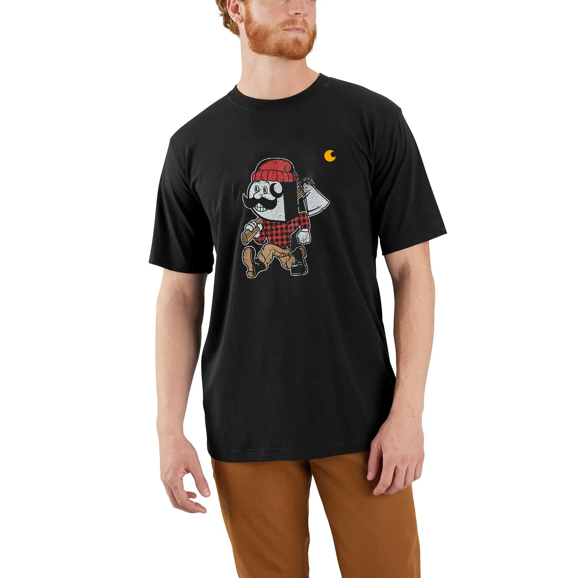 Relaxed Fit Lightweight Short-Sleeve Lumberjack Graphic T-Shirt