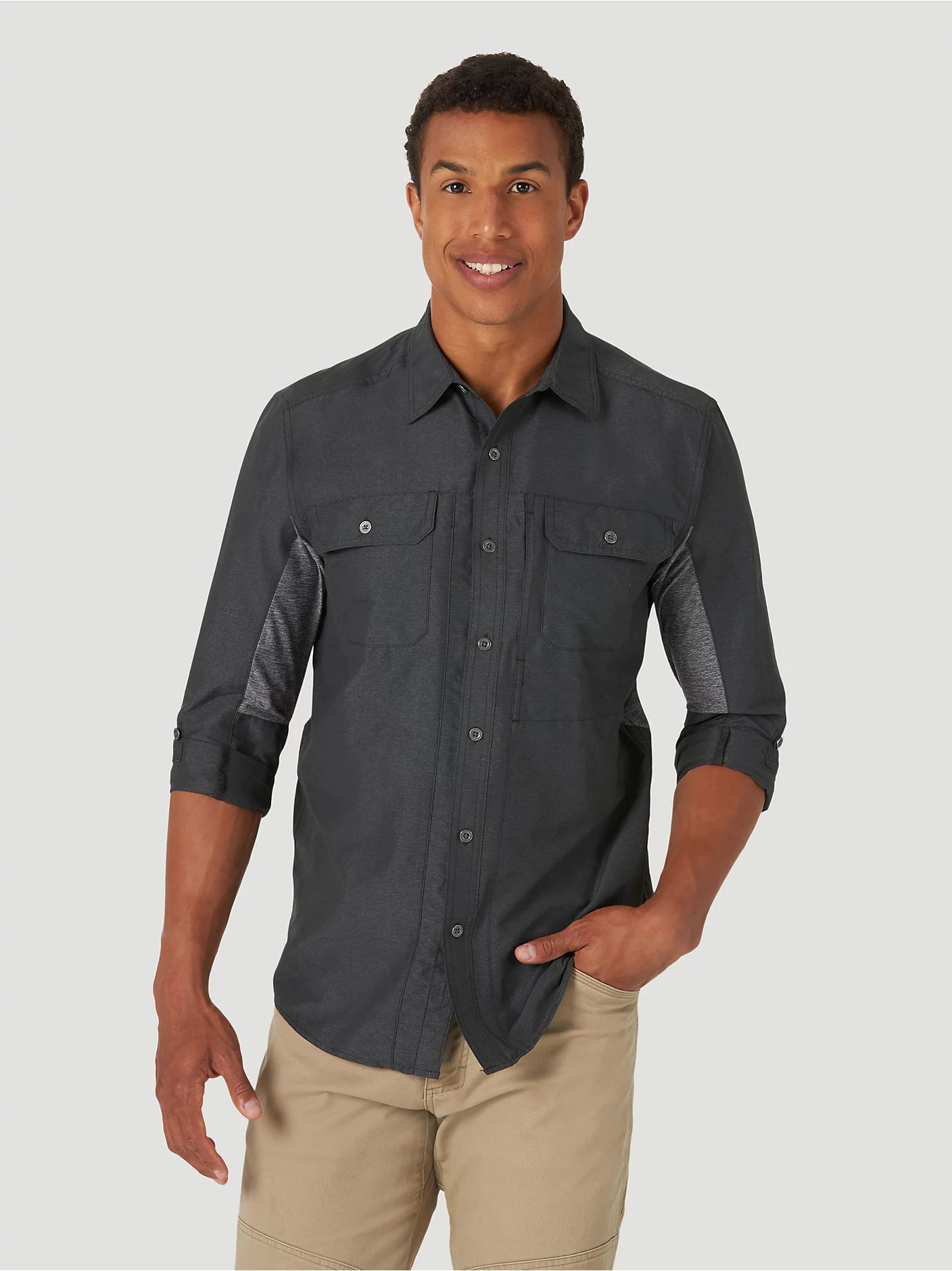 Men's Mix Material Shirt
