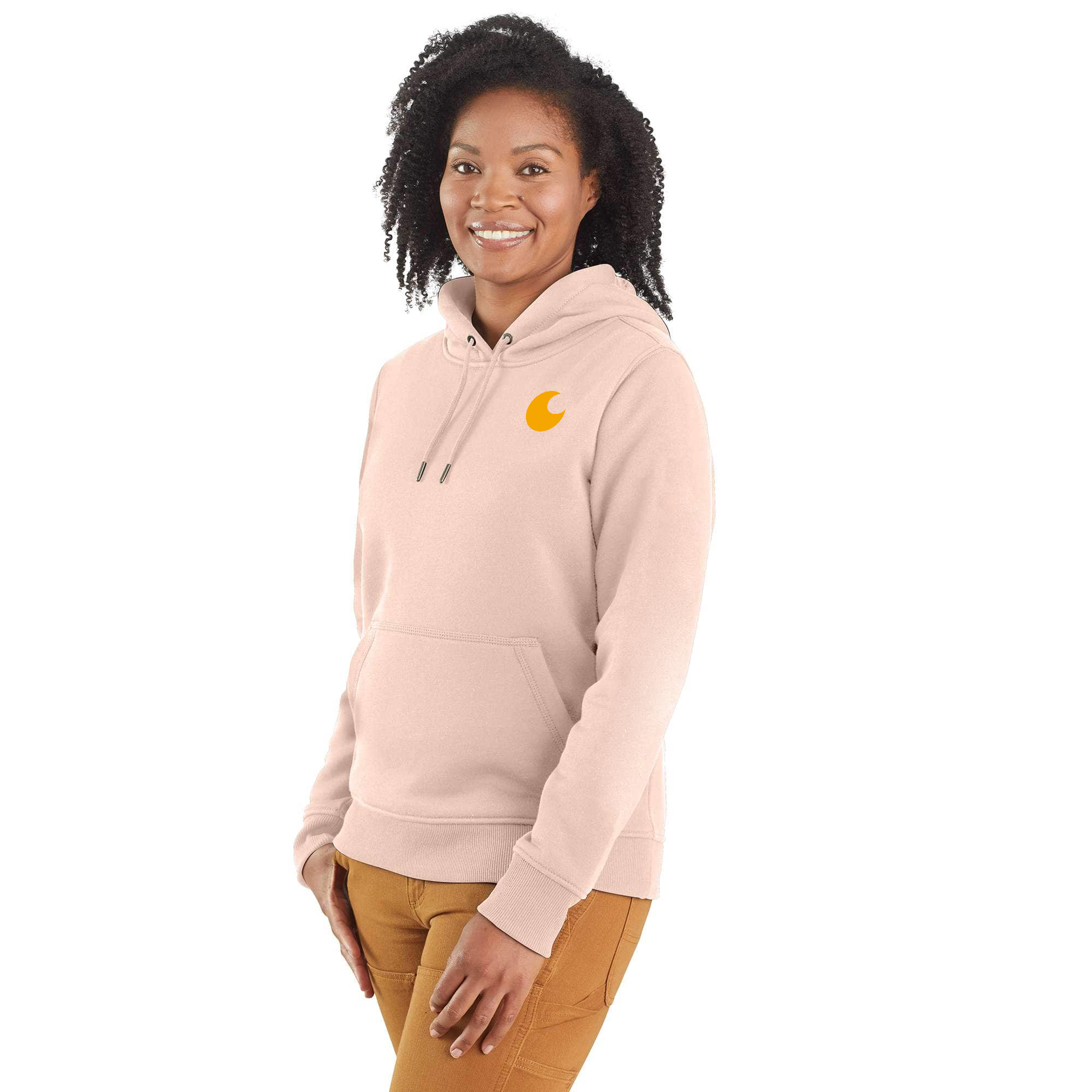 Women's Relaxed Fit Midweight Logo Sleeve Graphic Hoodie