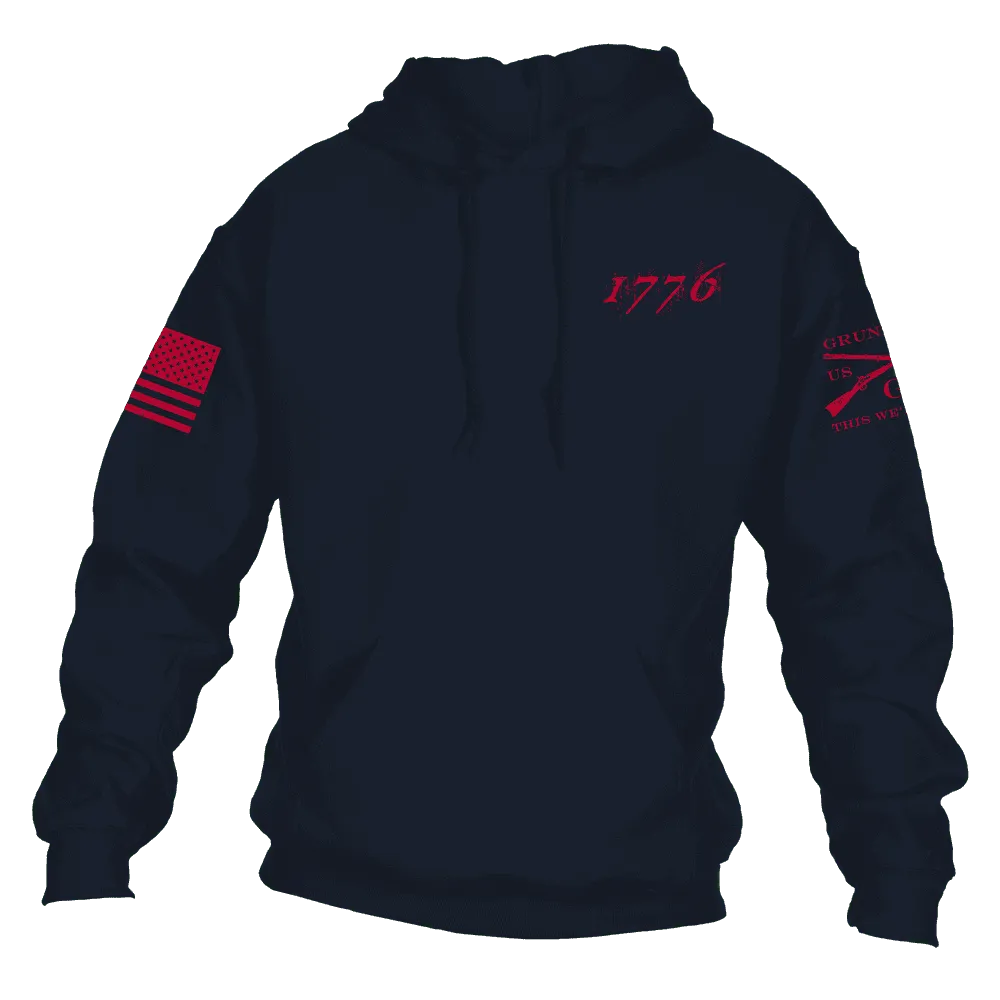 1776 Flag Hoodie - Navy