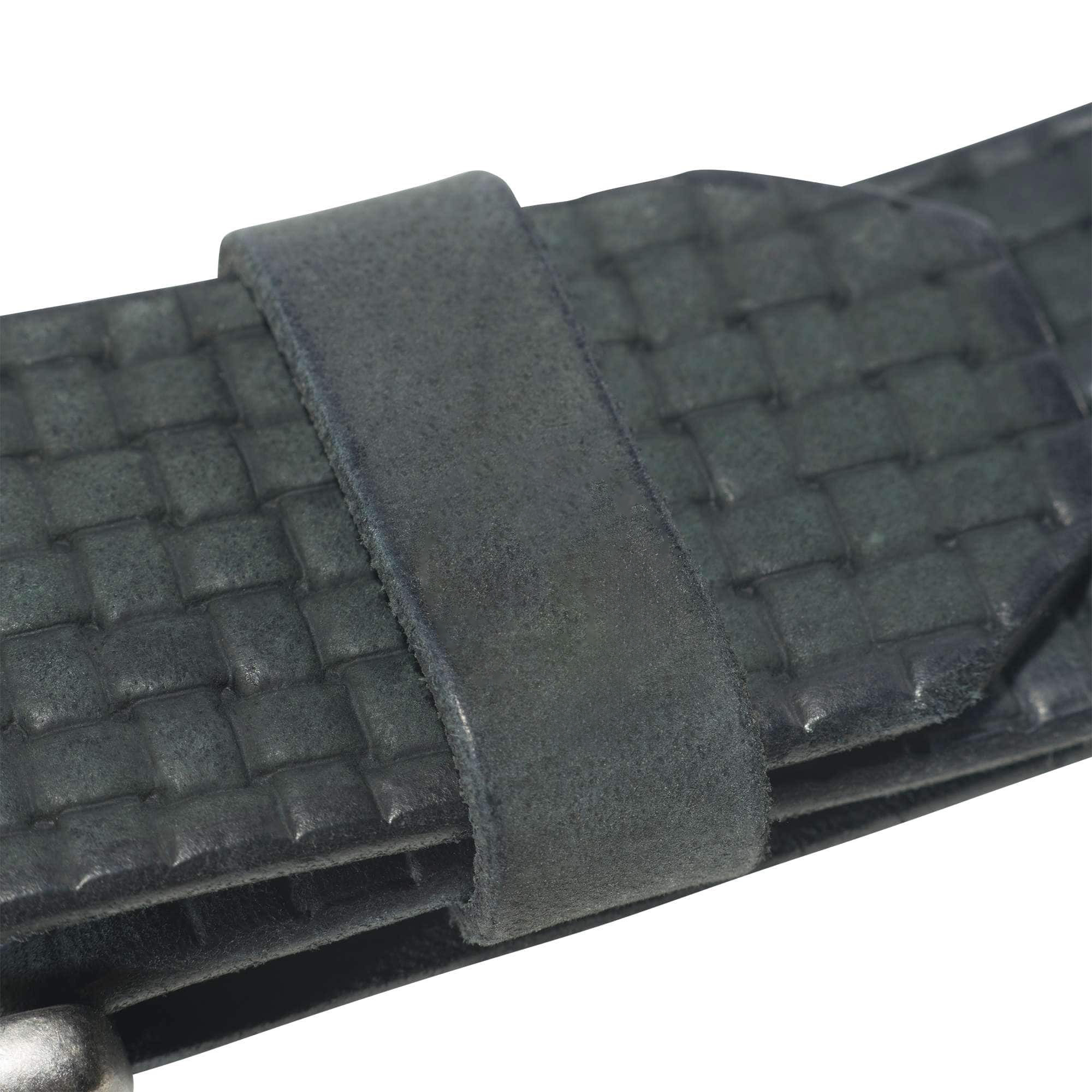 Saddle Leather Basketweave Belt