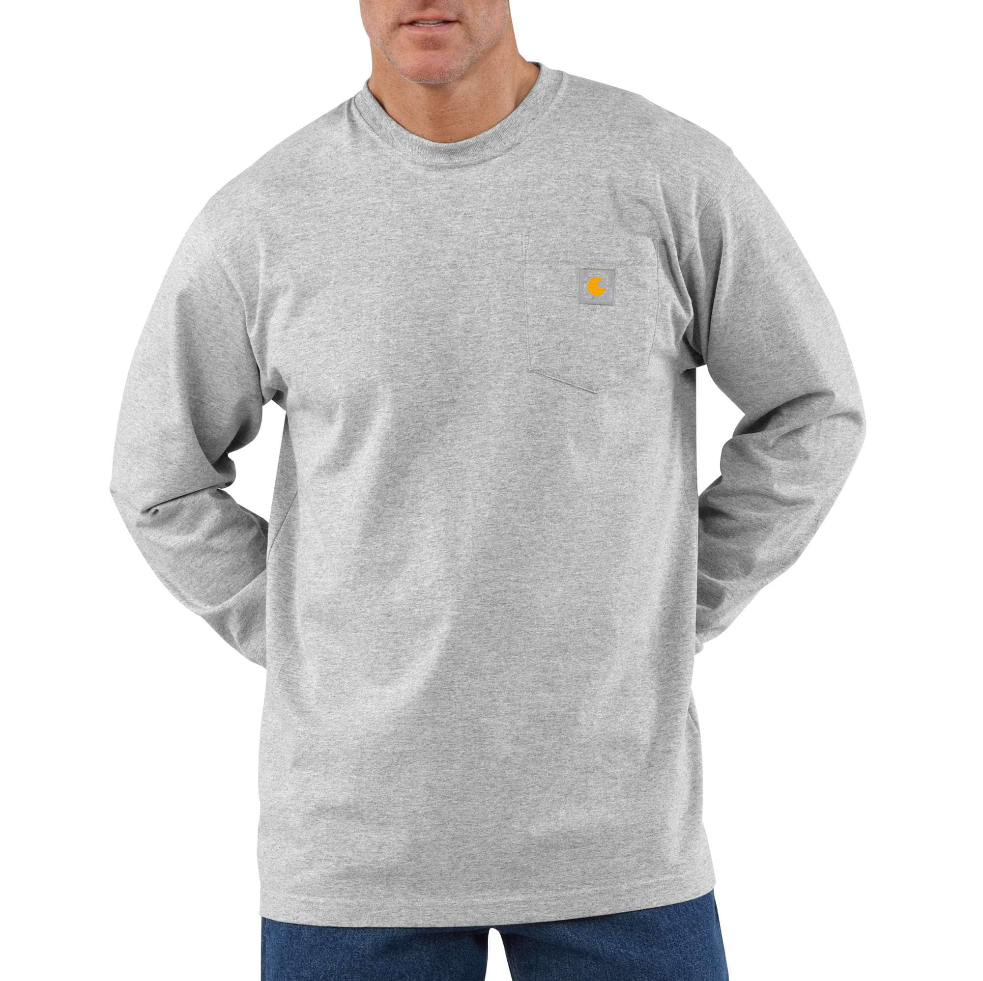 Loose Fit Heavyweight Long-Sleeve Pocket T-Shirt