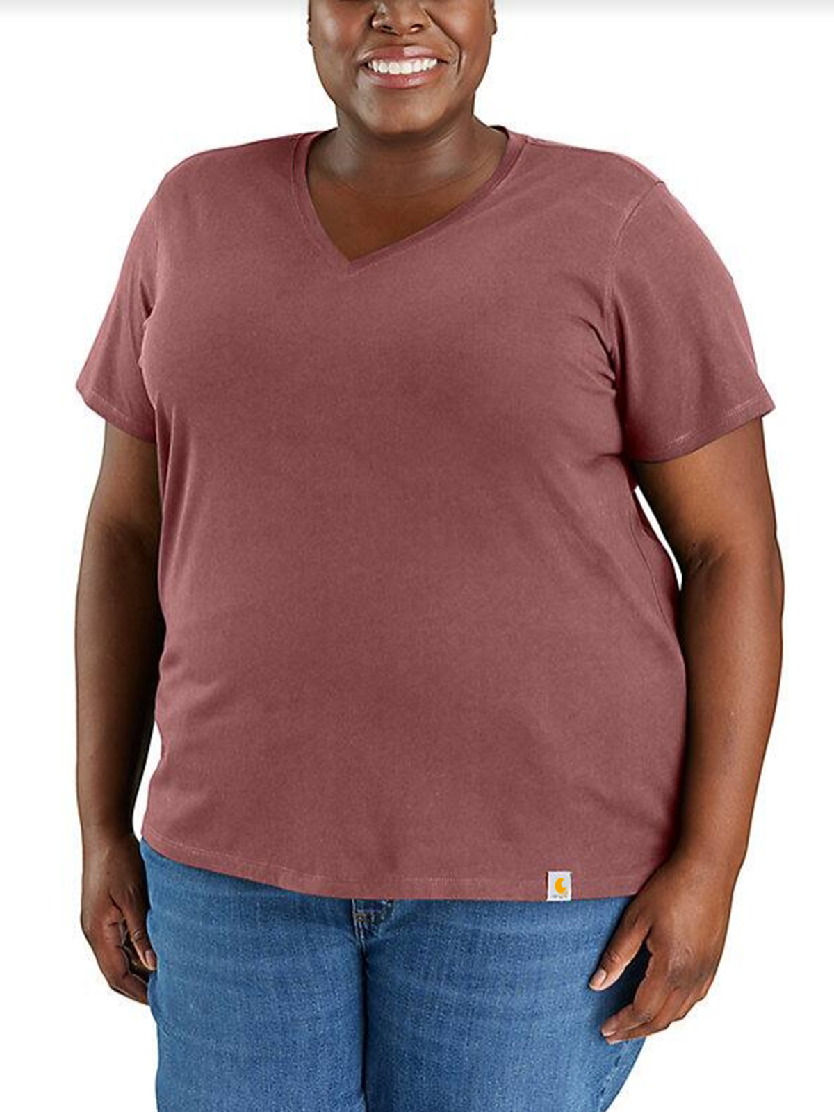 Women's Relaxed Fit Short-Sleeve V-neck T-Shirt