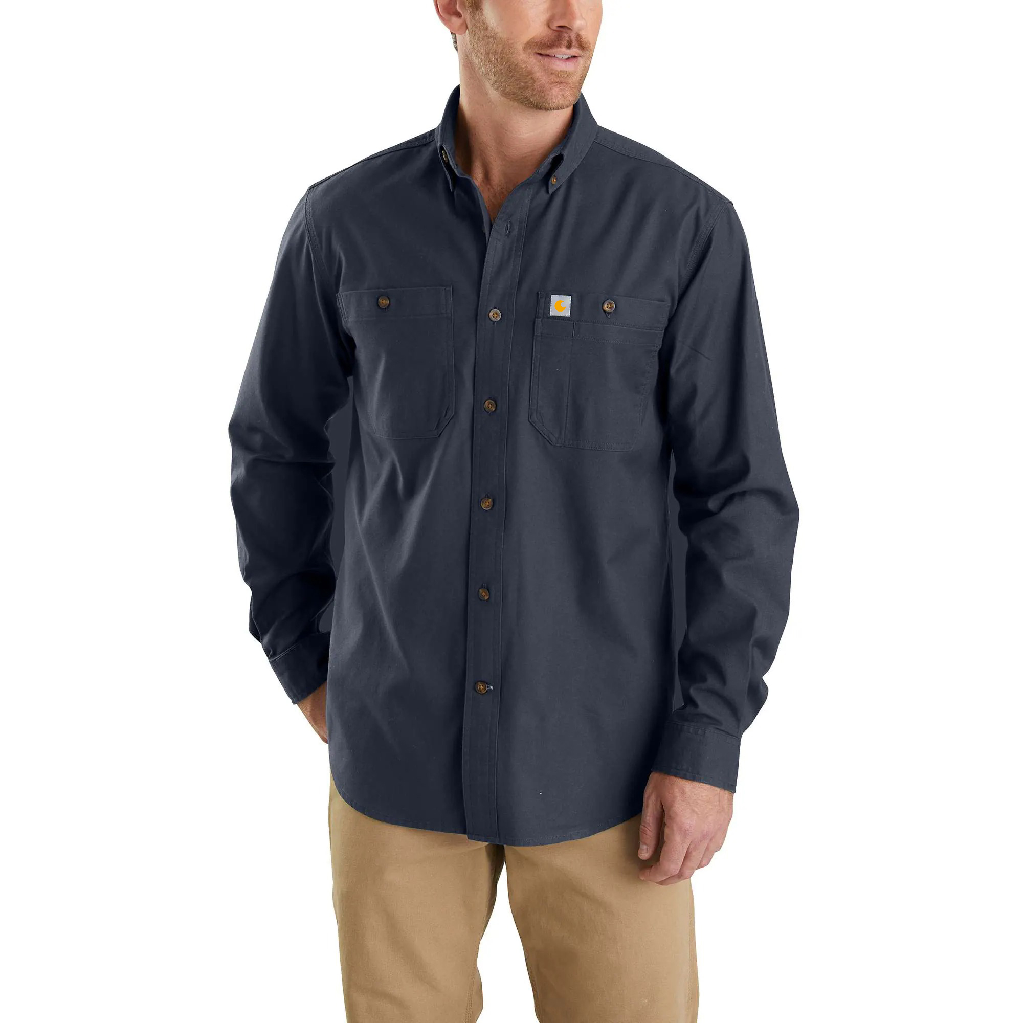 Rugged Flex Relaxed Fit Midweight Canvas Long-Sleeve Shirt