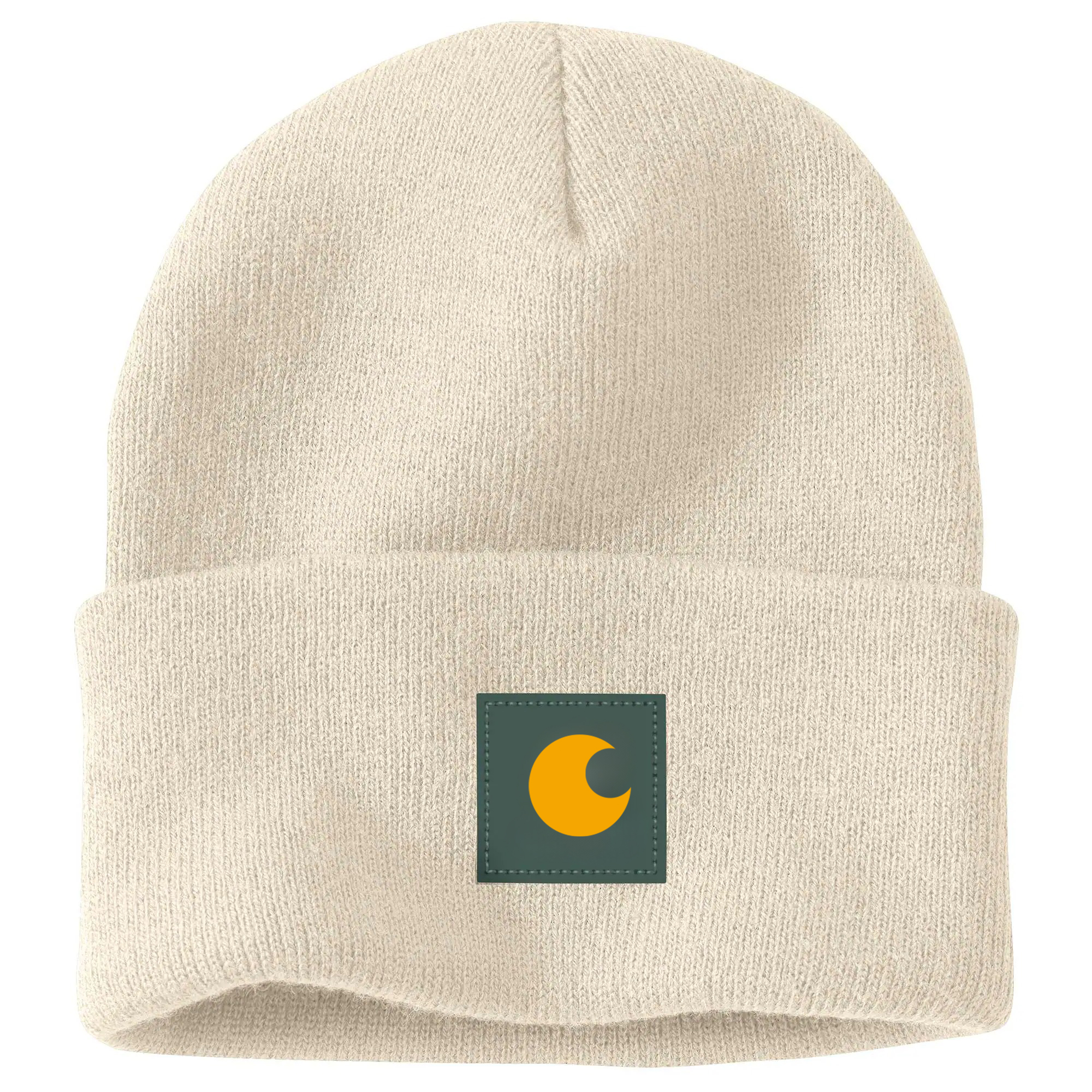 Knit Rubber Patch Beanie