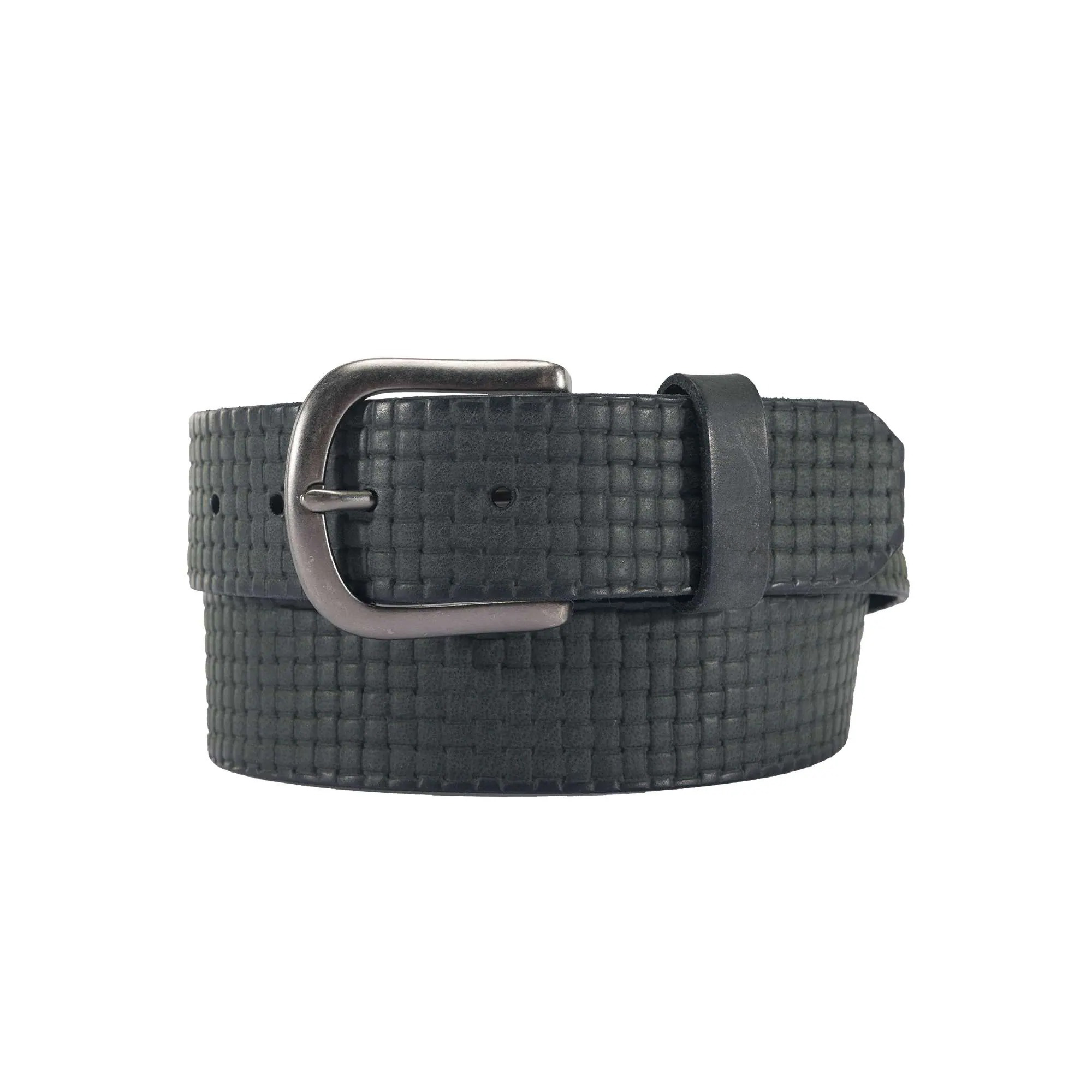 Saddle Leather Basketweave Belt