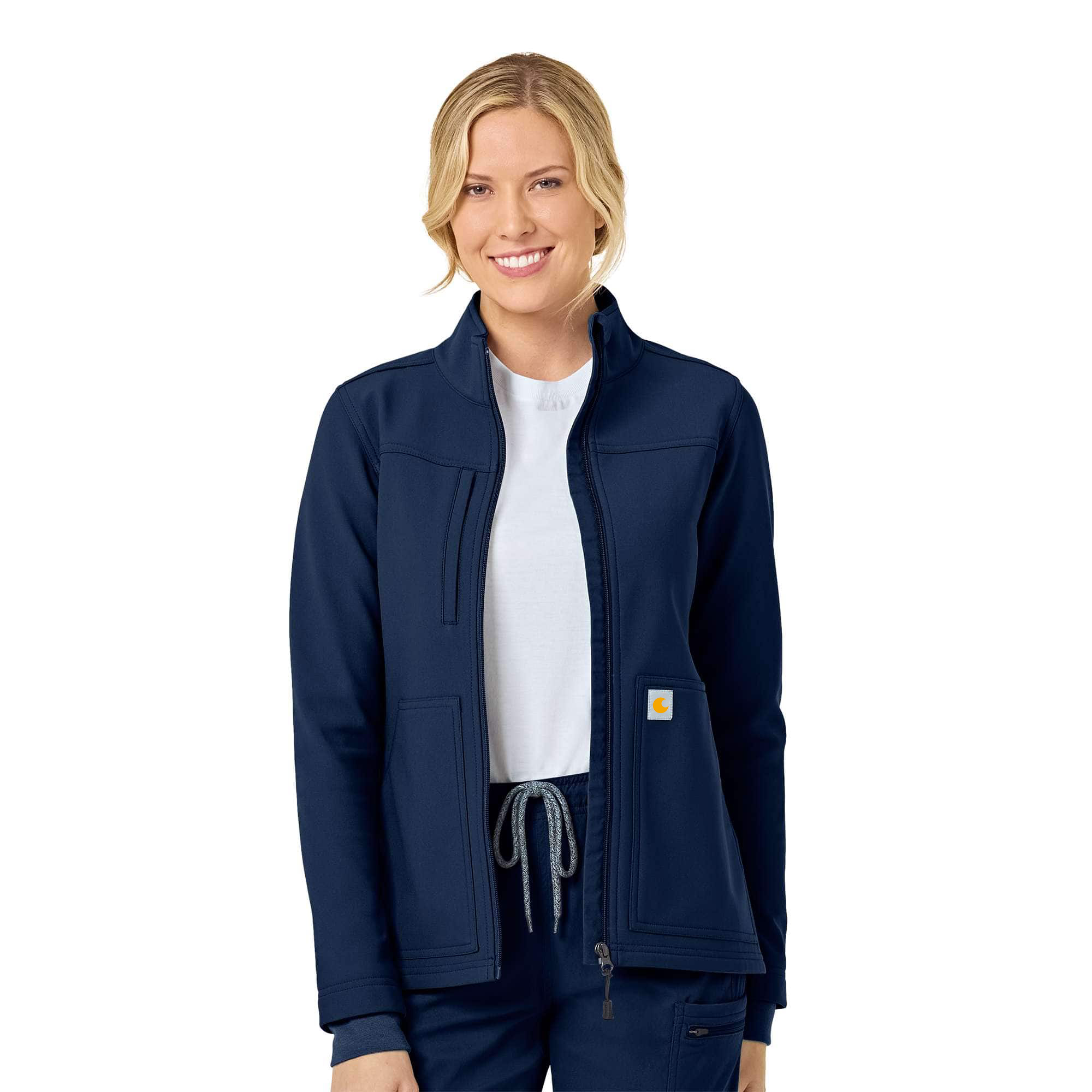 Women's Rugged Flex Peak Bonded Fleece Scrub Jacket