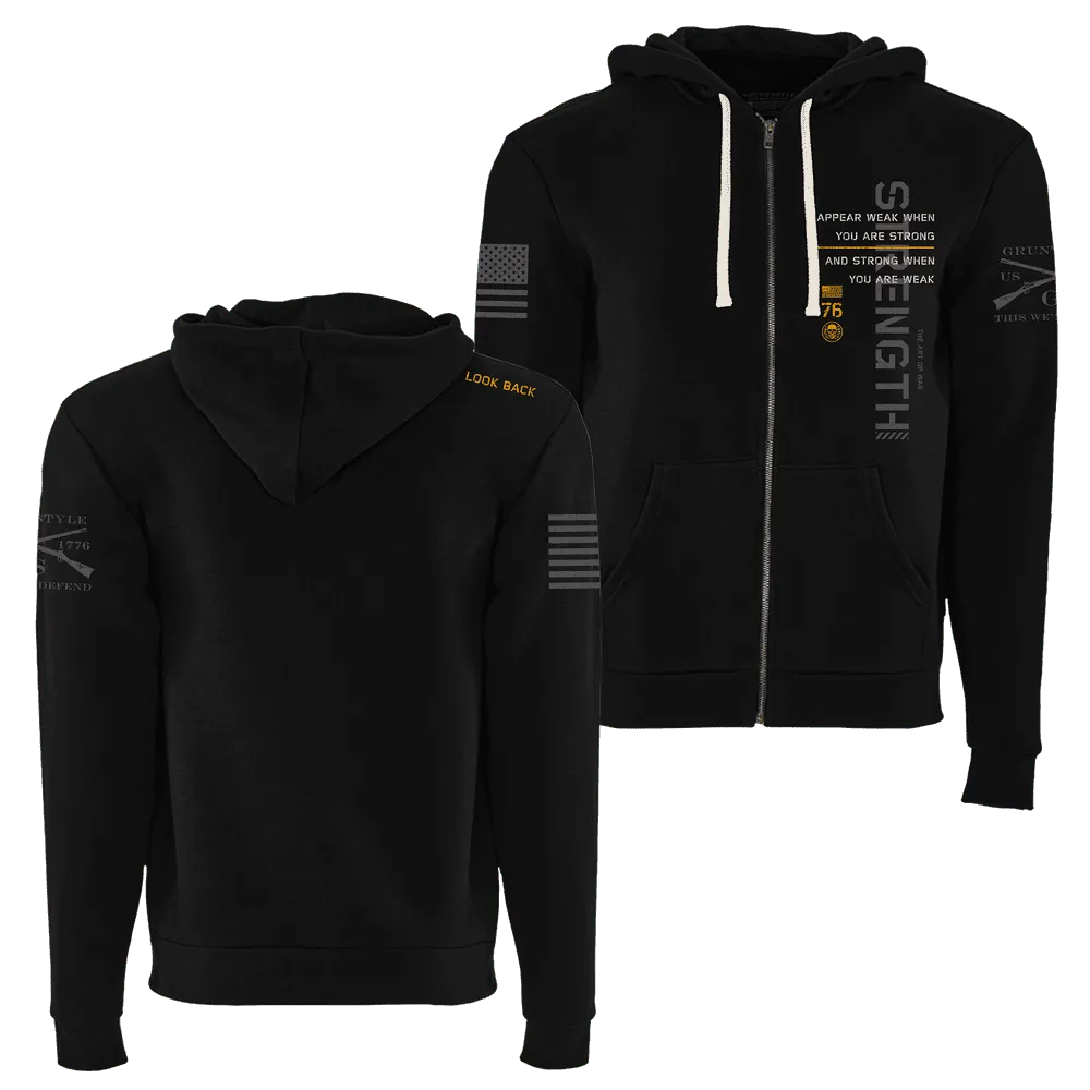Don't Look Back Full-Zip Hoodie - Black