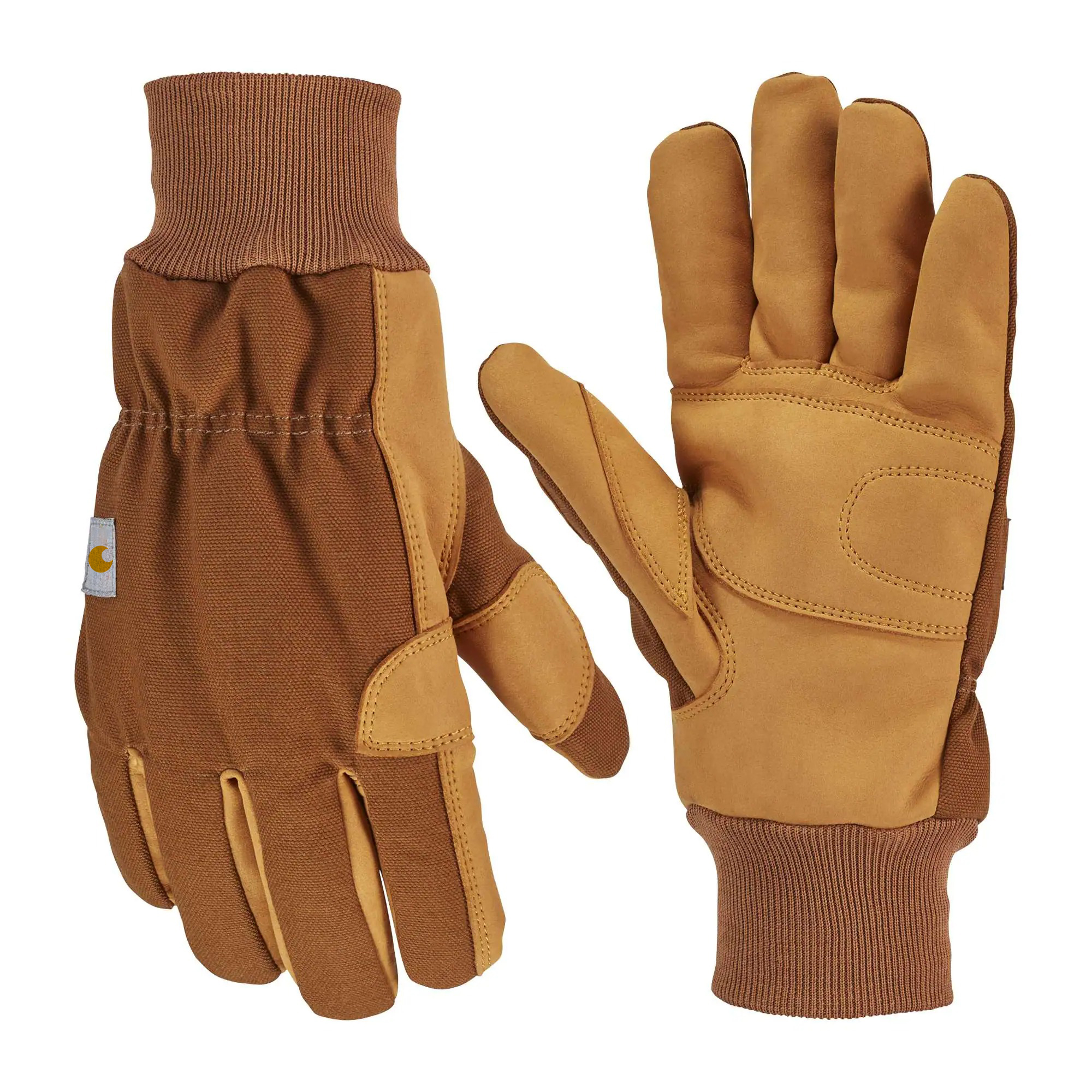 Women's Insulated Duck Synthetic Leather Knit Cuff Glove