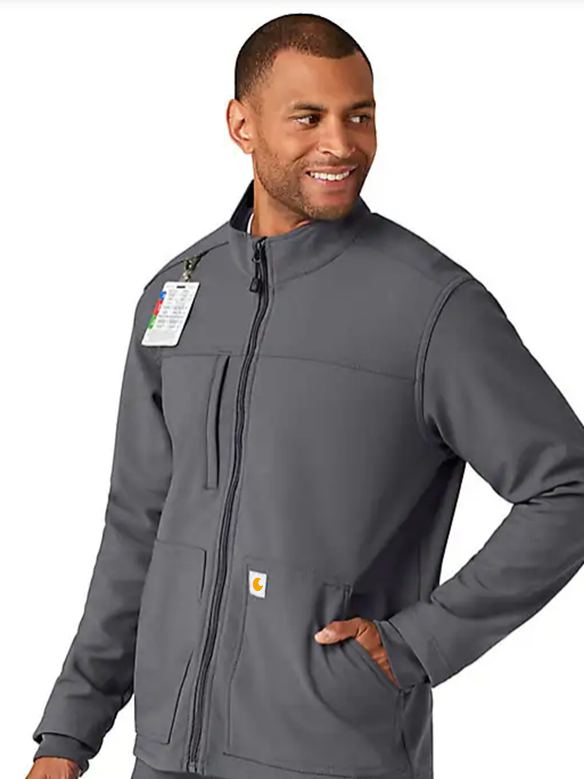 Rugged Flex Peak Bonded Fleece Scrub Jacket