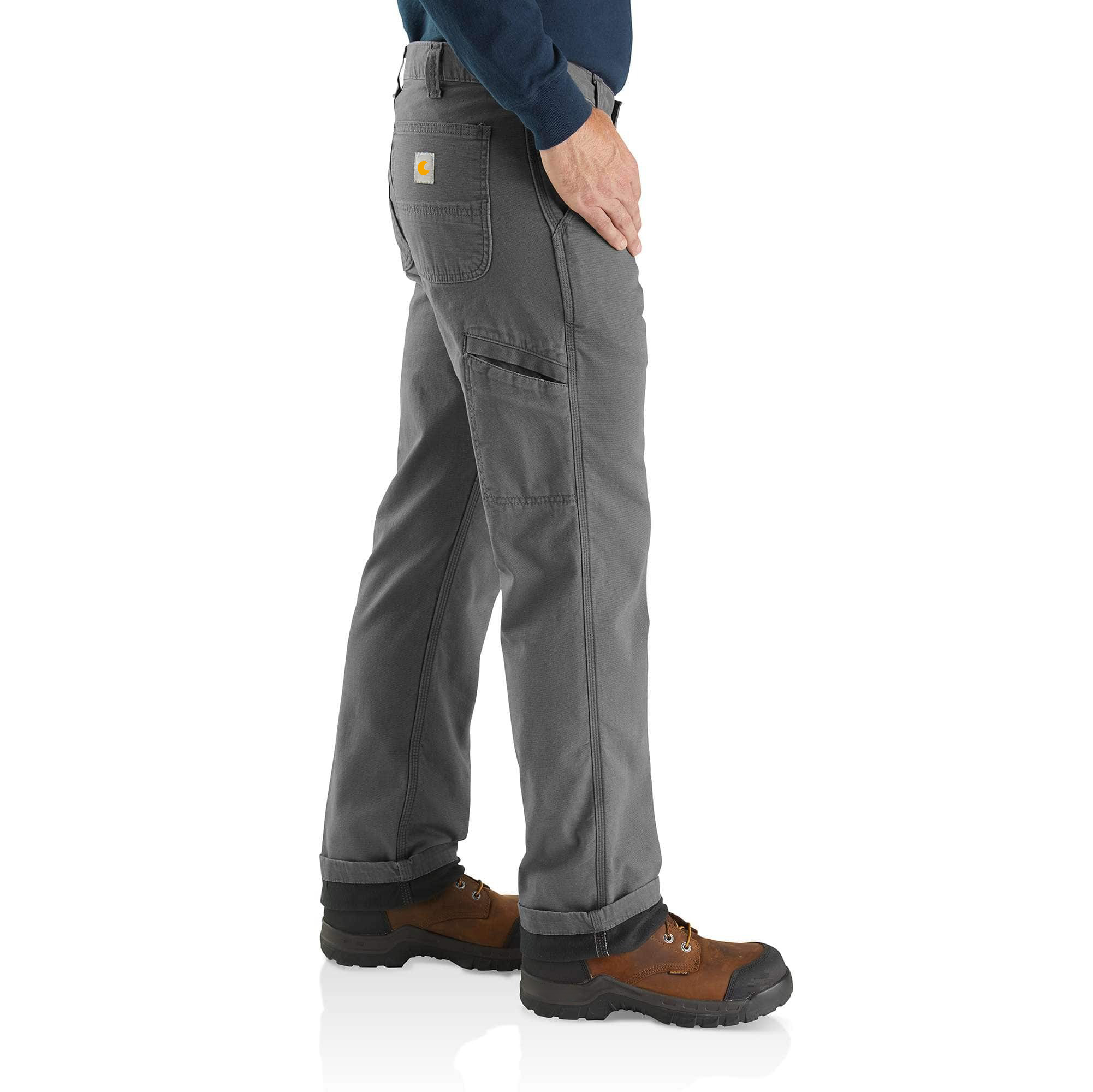 Rugged Flex Relaxed Fit Canvas Fleece-Lined Utility Work Pant