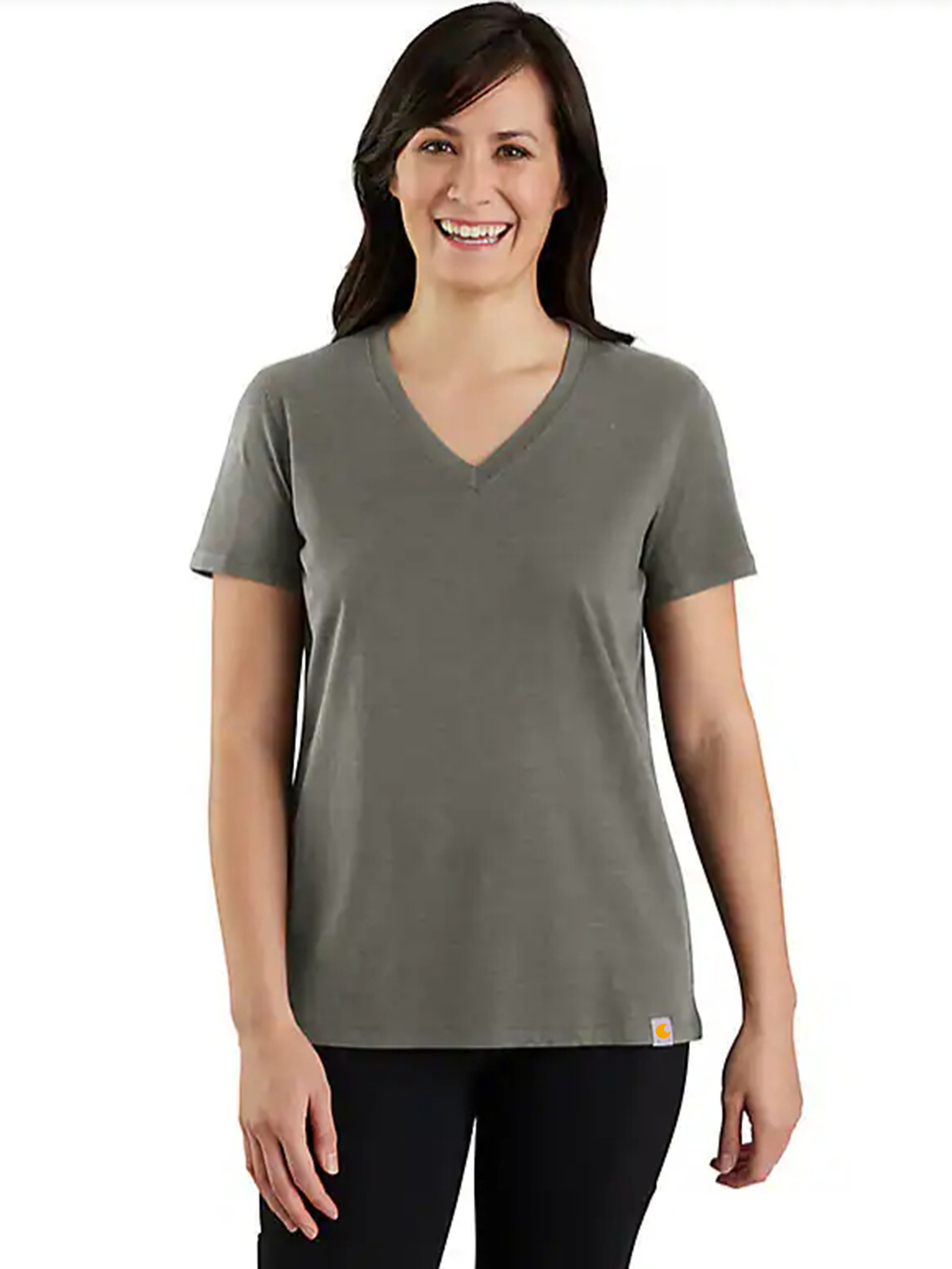 Women's Relaxed Fit Short-Sleeve V-neck T-Shirt