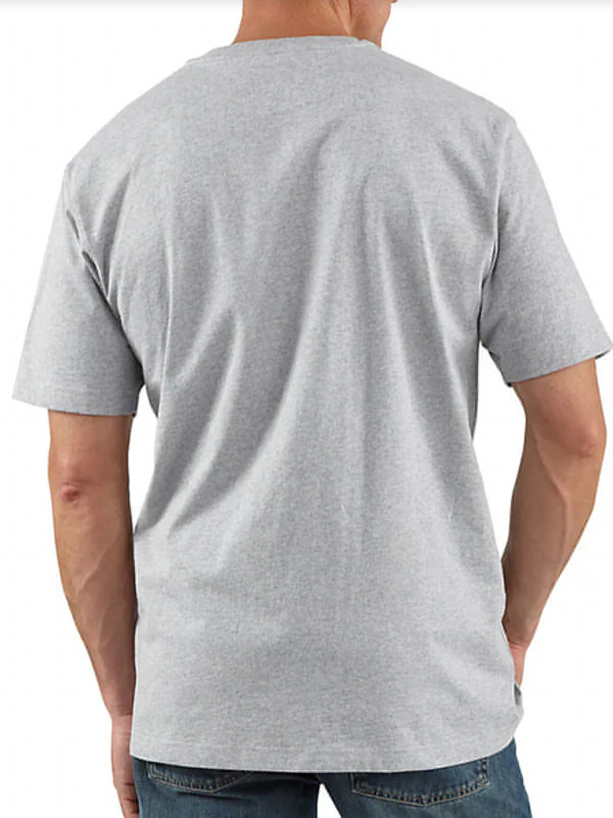 Loose Fit Heavyweight Short-Sleeve Pocket Henley T-Shirt