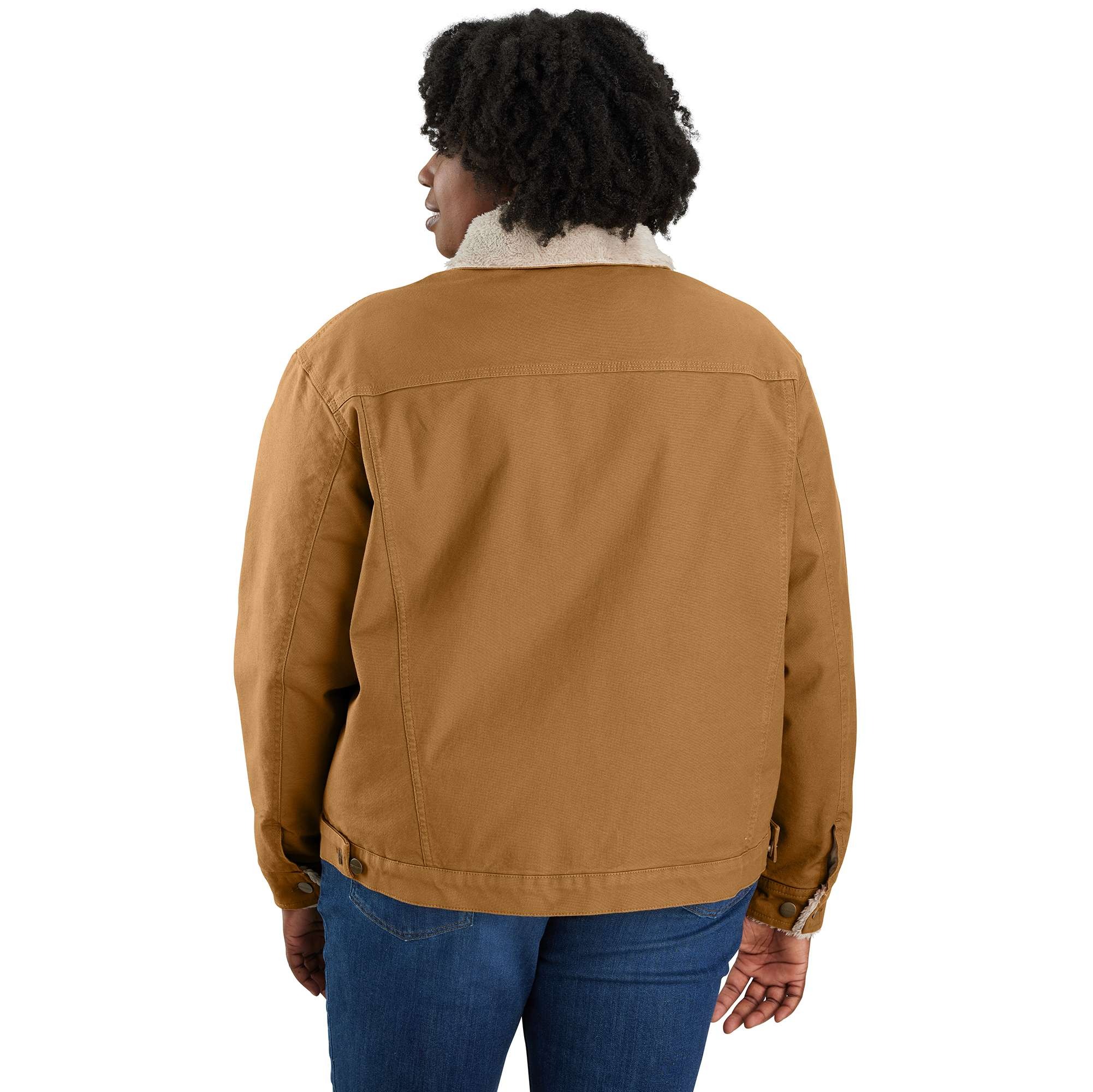 Women's Rugged Flex Loose Fit Canvas Sherpa-Lined Jacket - 2 Warmer Rating