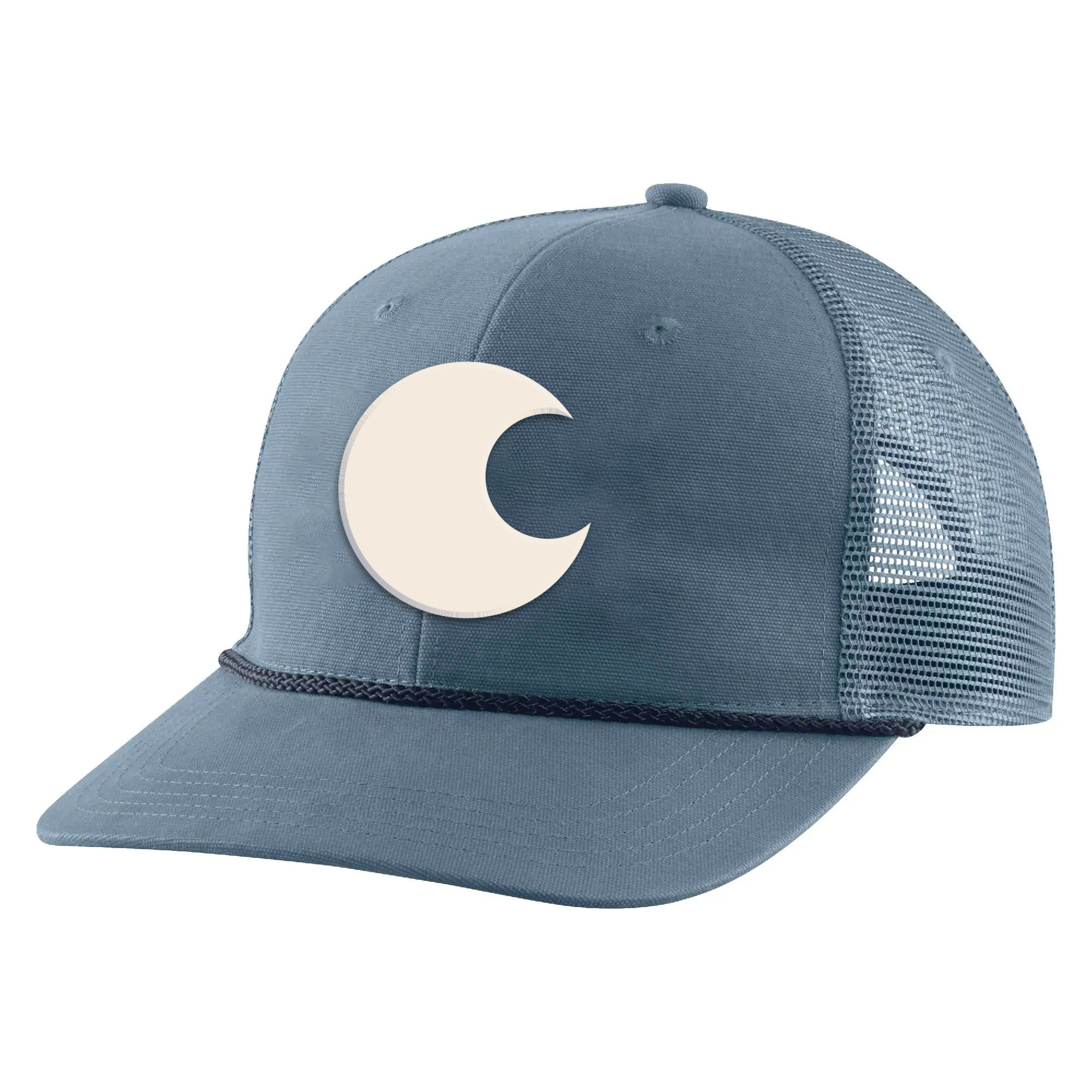 Canvas Mesh-Back Script Cap