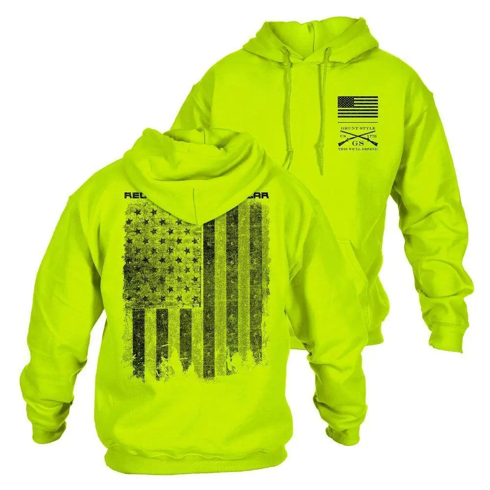 Red Blood Blue Collar® Hoodie - Safety Green