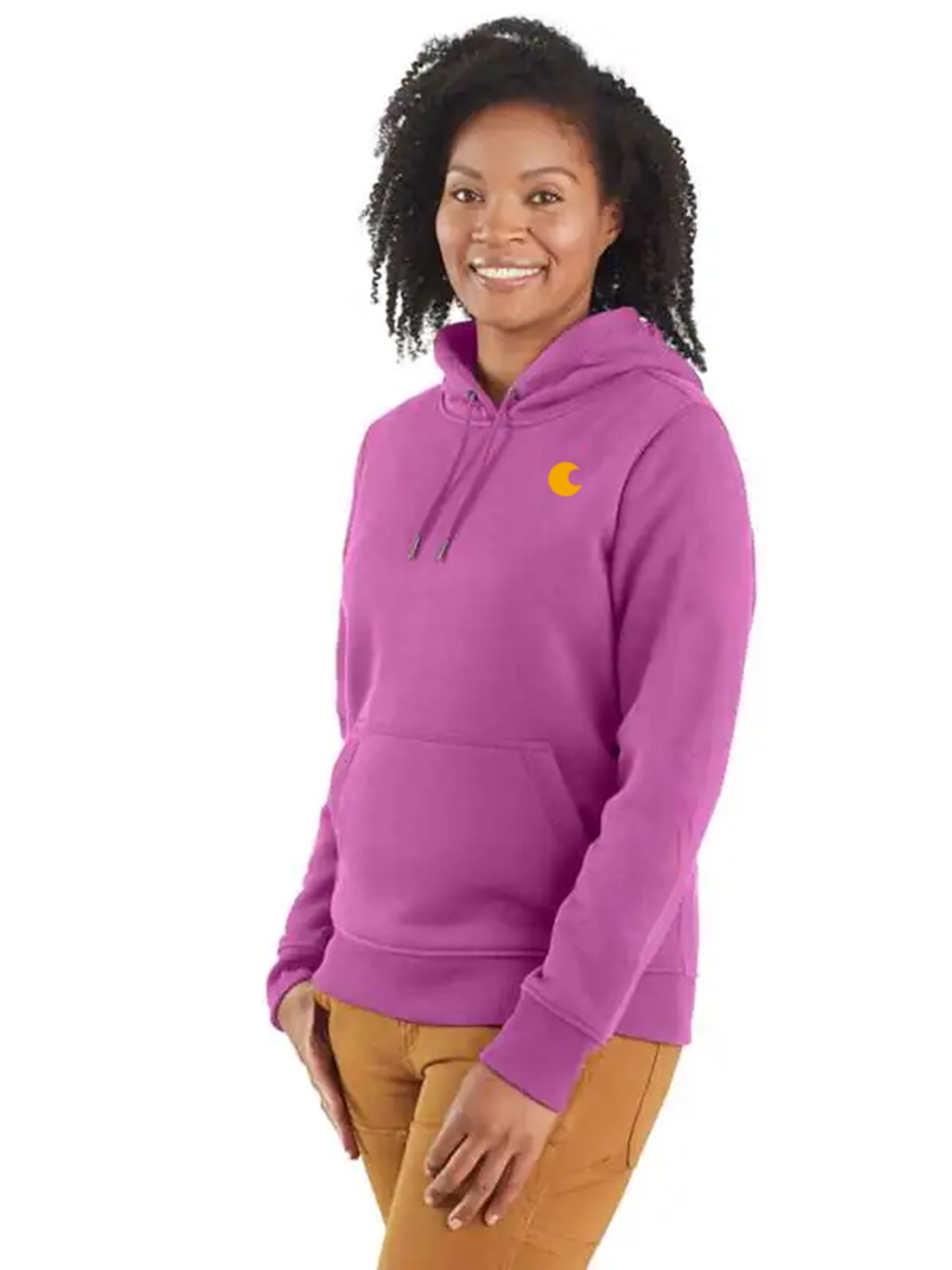 Women's Relaxed Fit Midweight Logo Sleeve Graphic Hoodie