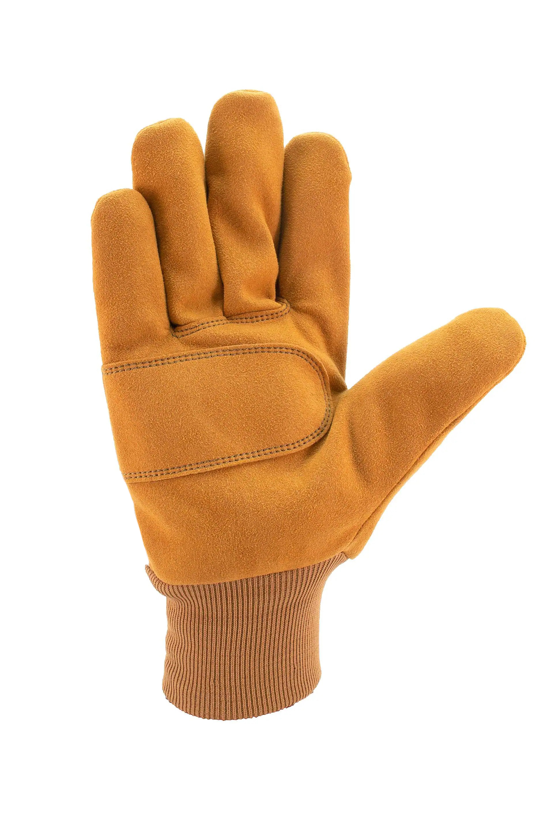 Insulated Synthetic Suede Knit Cuff Work Glove