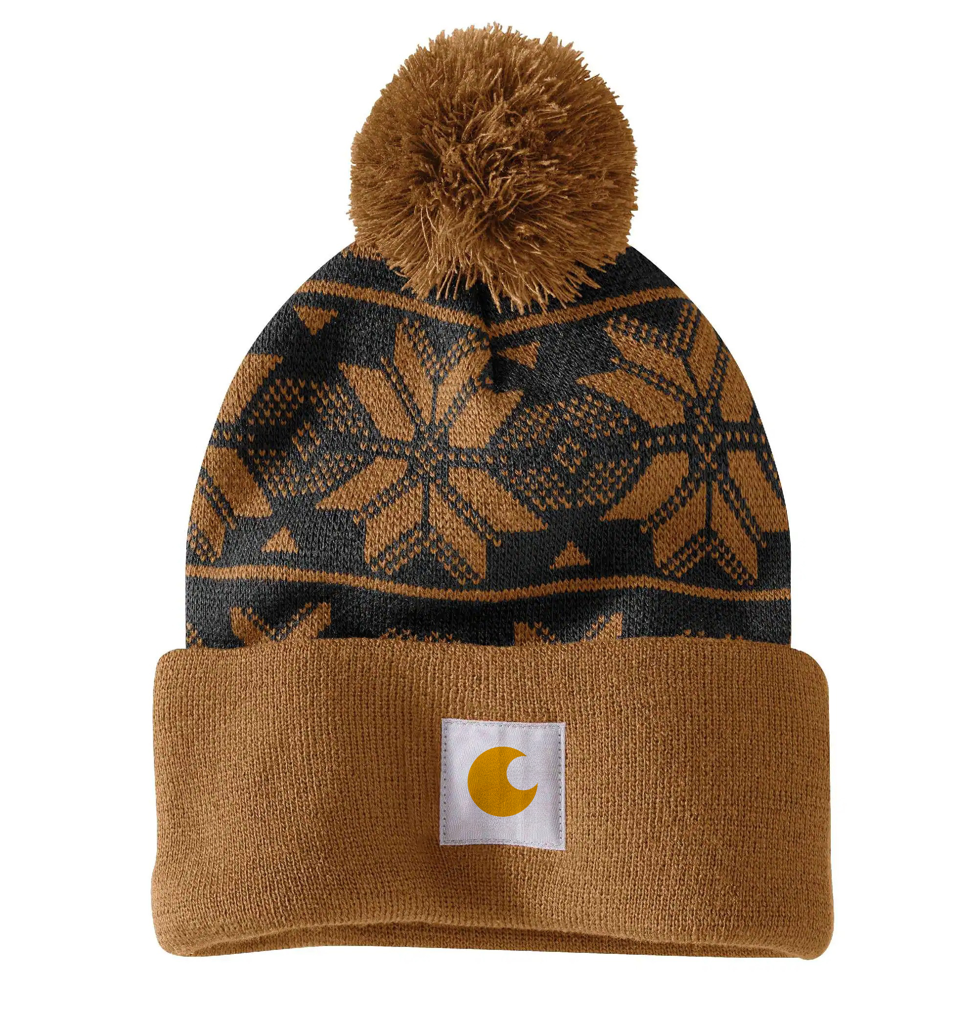 Women's Knit Pom Jacquard Beanie
