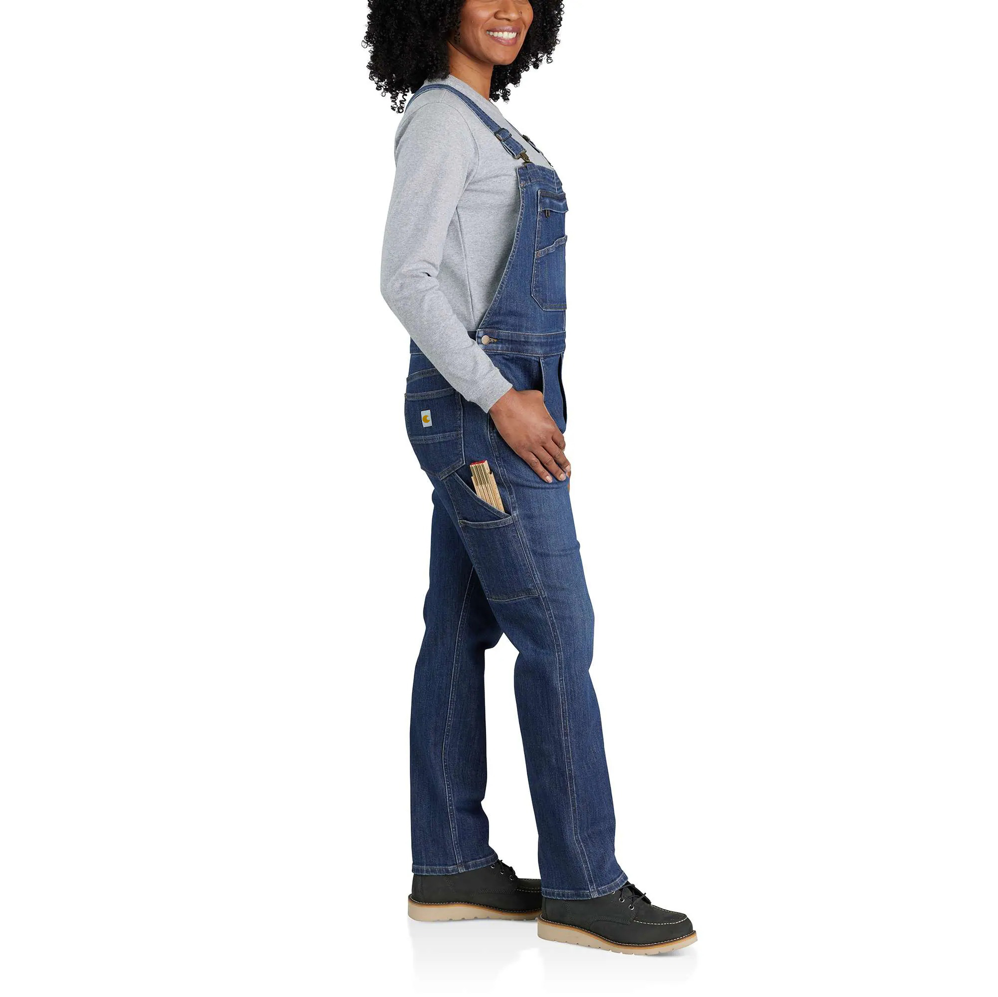 Women's Rugged Flex Relaxed Fit Denim Bib Overall