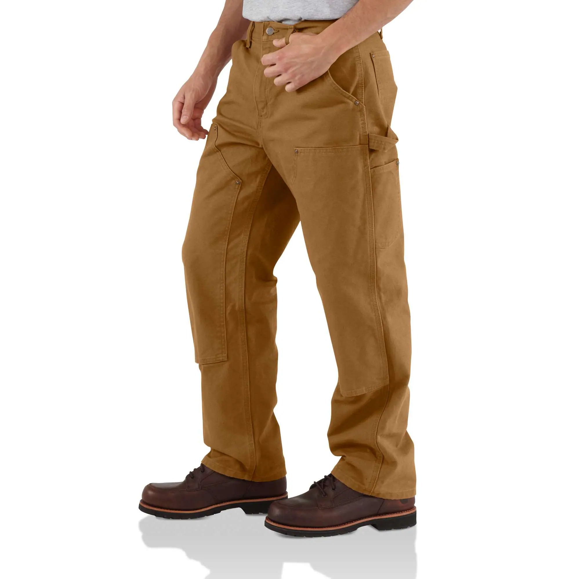 Men's Utility Double-Knee Work Pant - Loose Fit - Rugged Flex - Washed Duck