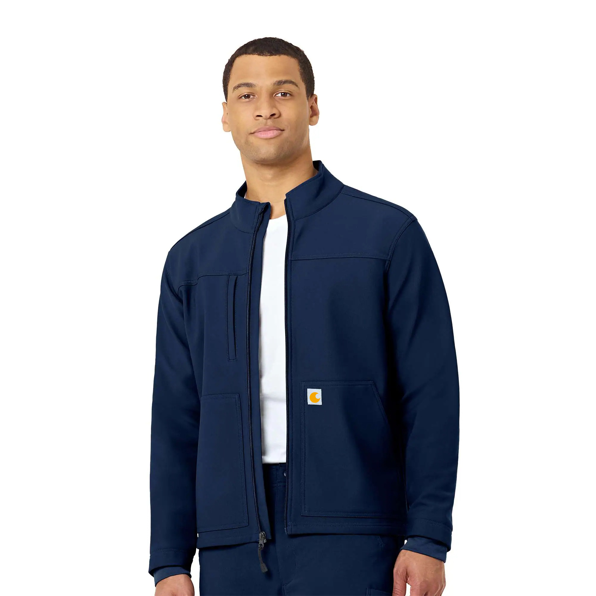 Rugged Flex Peak Bonded Fleece Scrub Jacket