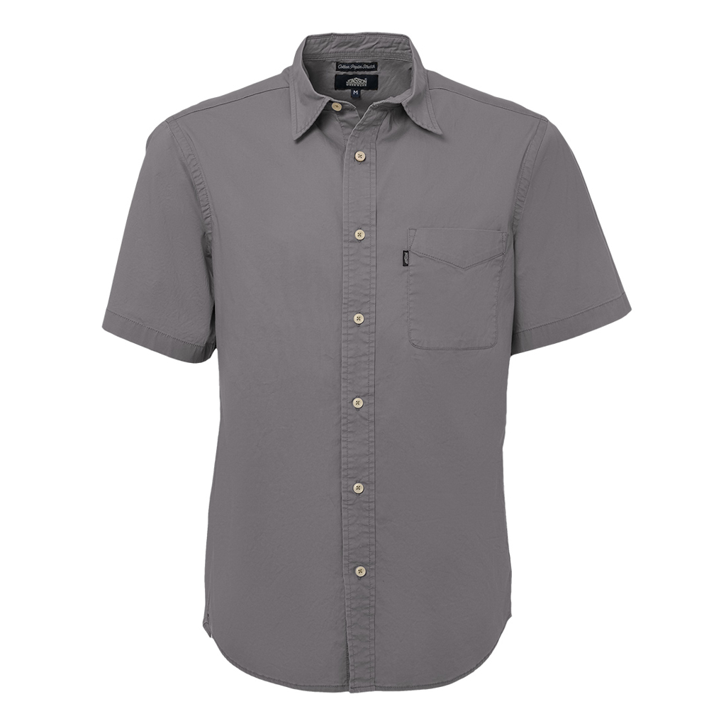 Cotton Poplin Stretch Short Sleeve Shirt