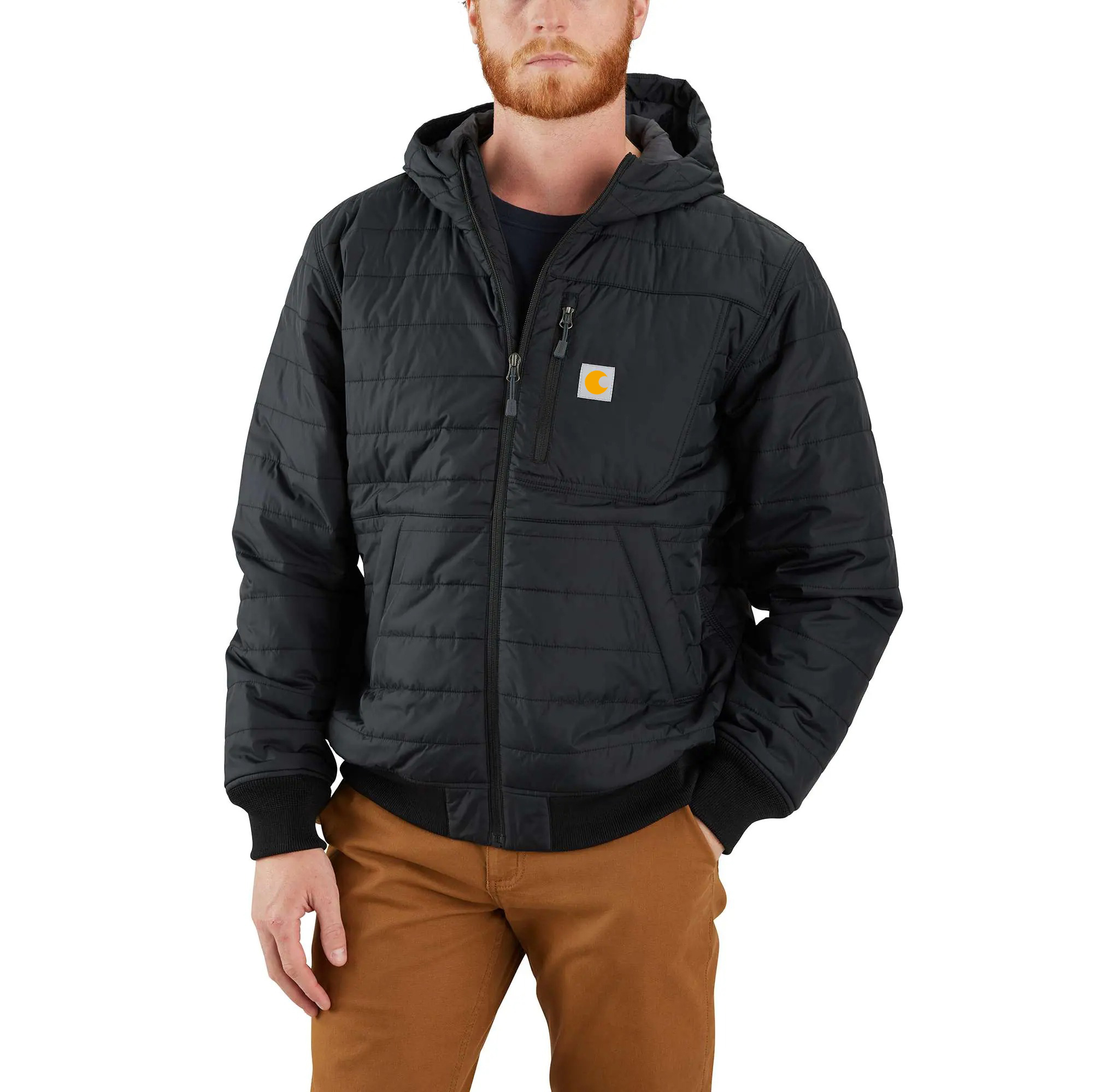 Rain Defender Relaxed Fit Lightweight Insulated Hooded Jacket - 3 Warmest Rating