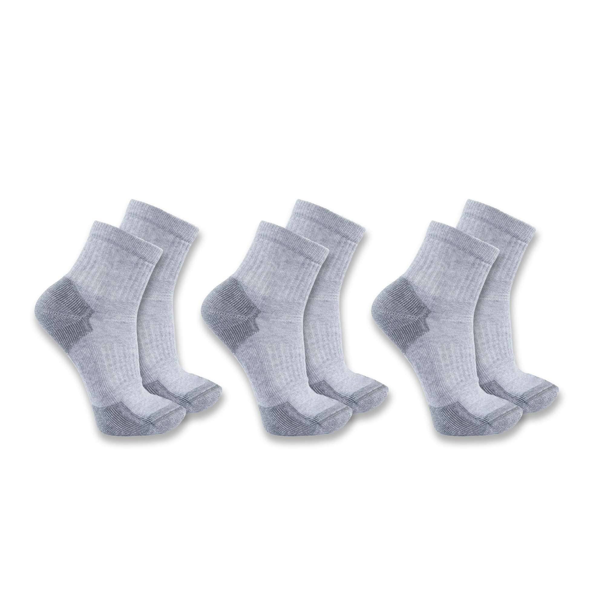 Midweight Cotton Blend Quarter Sock 3-Pack