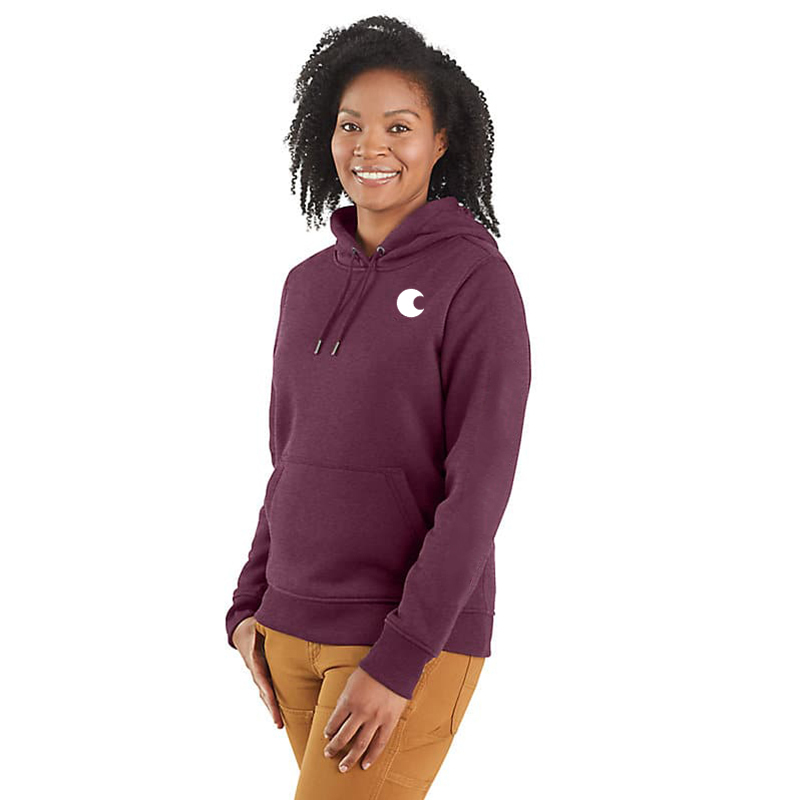 Women's Relaxed Fit Midweight Logo Sleeve Graphic Hoodie