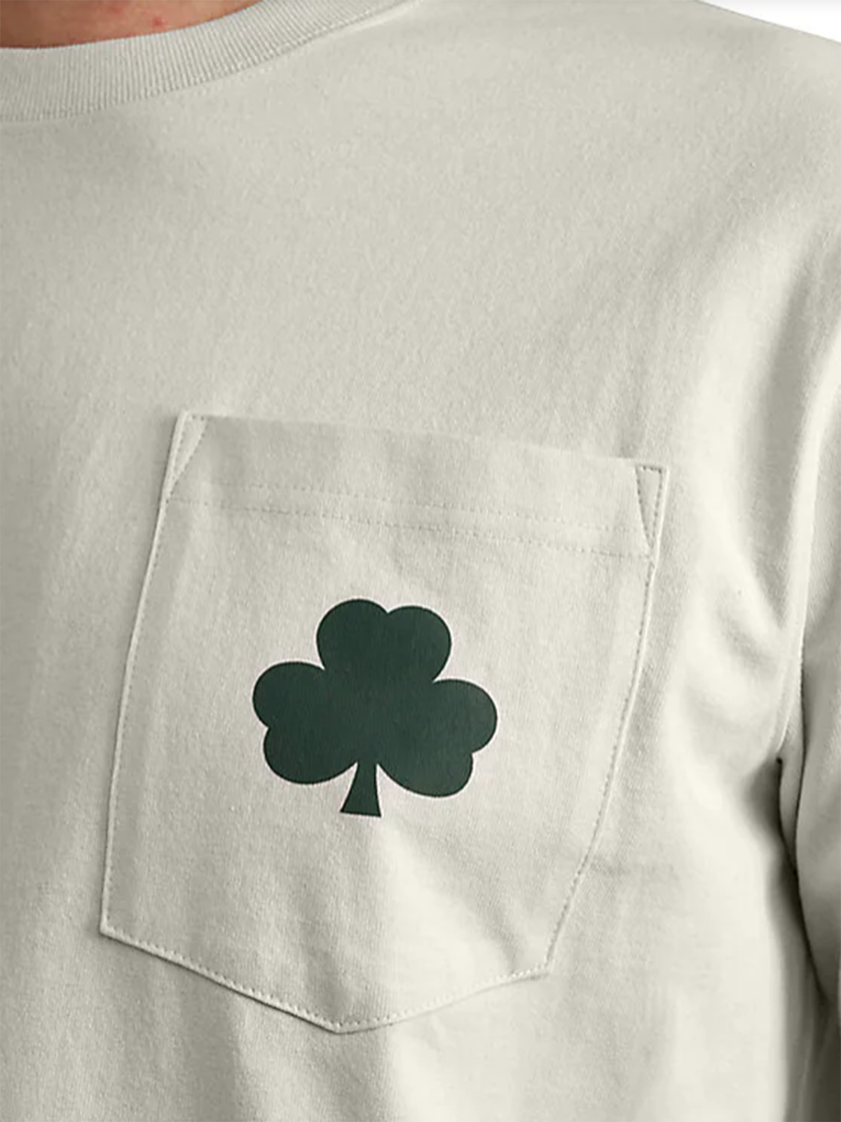 Relaxed Fit Heavyweight Short-Sleeve Pocket Shamrock Graphic T-Shirt