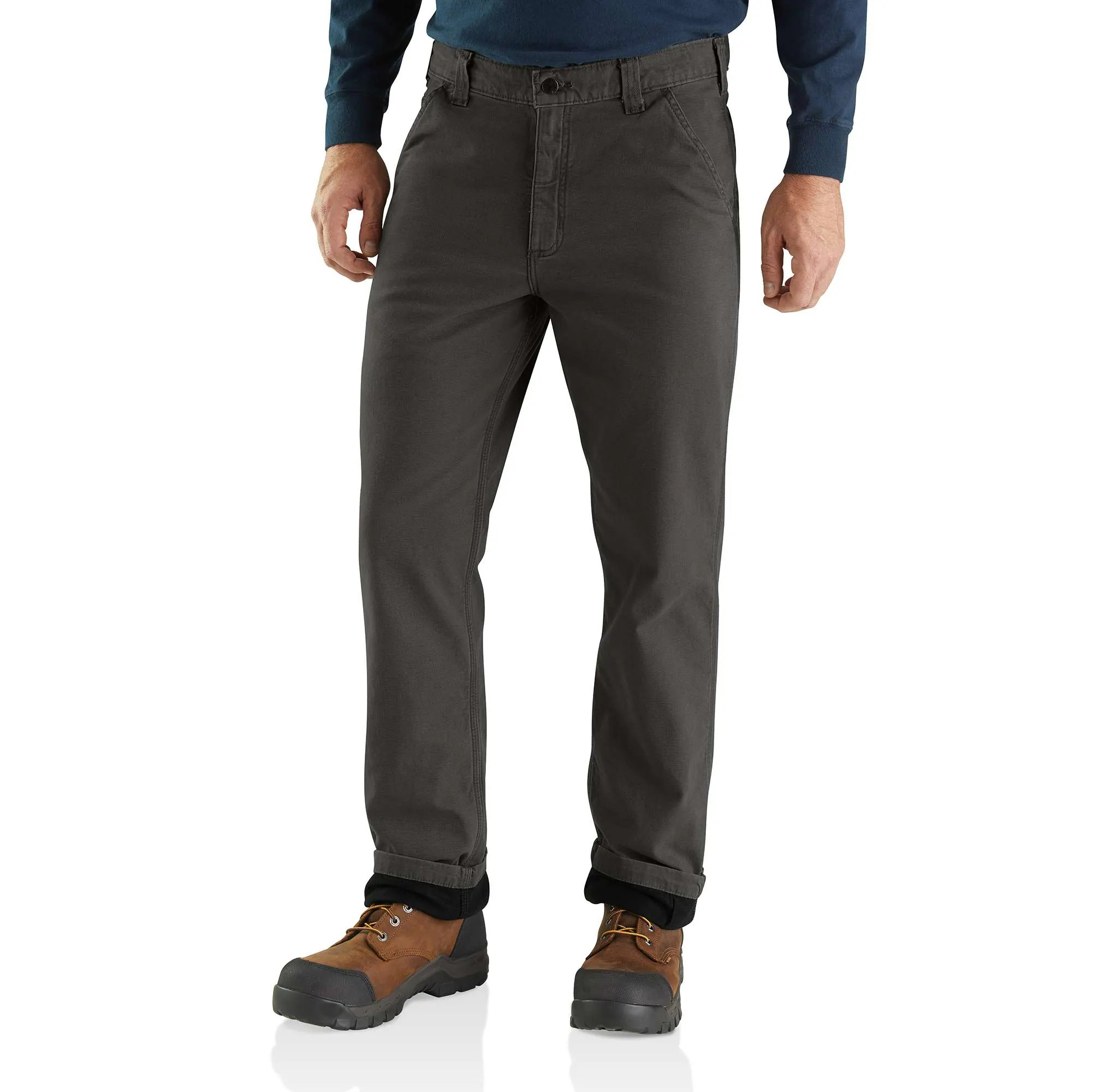 Rugged Flex Relaxed Fit Canvas Fleece-Lined Utility Work Pant