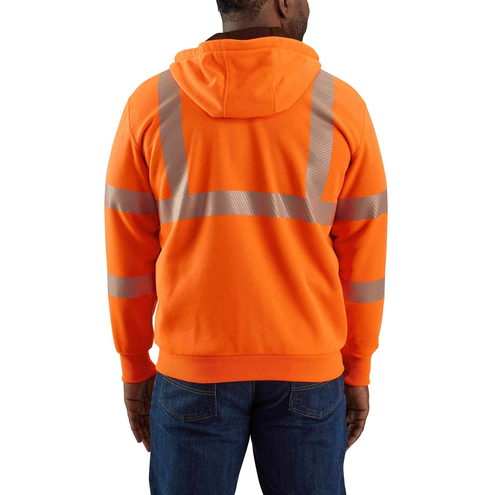 High-Visibility Loose Fit Midweight Thermal-Lined Full-Zip Class E Sweatshirt