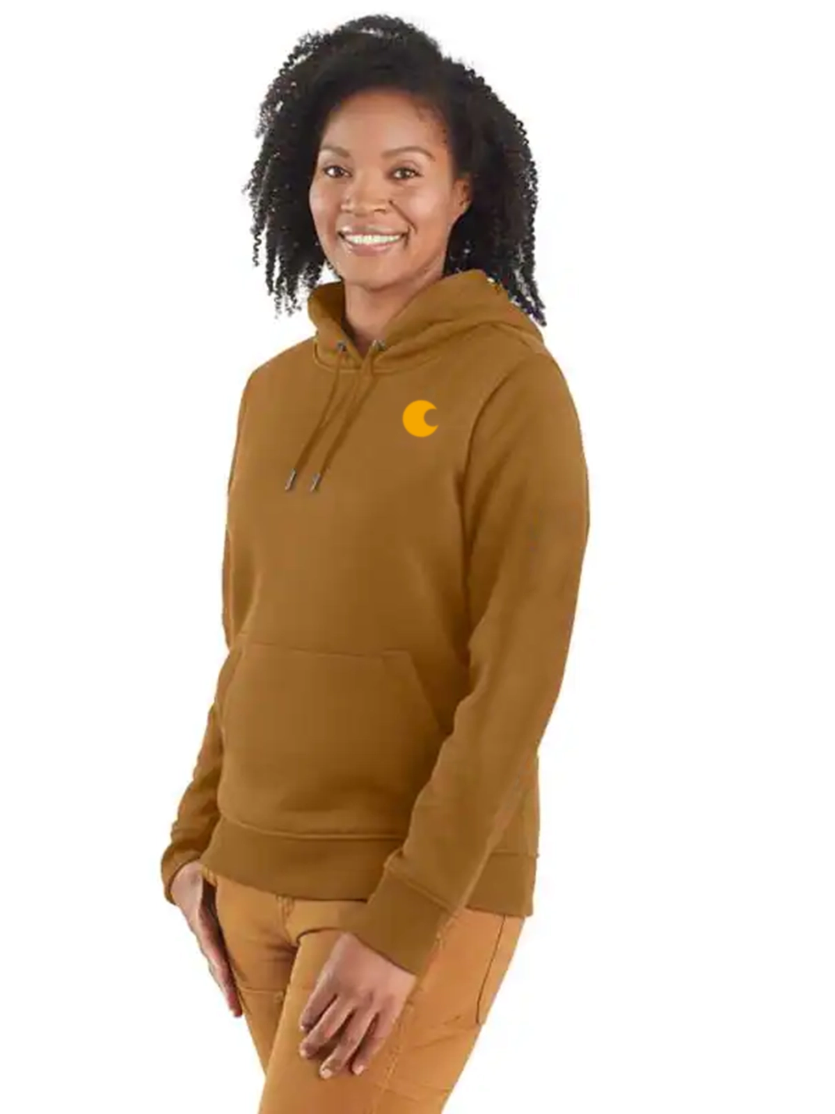 Women's Relaxed Fit Midweight Logo Sleeve Graphic Hoodie