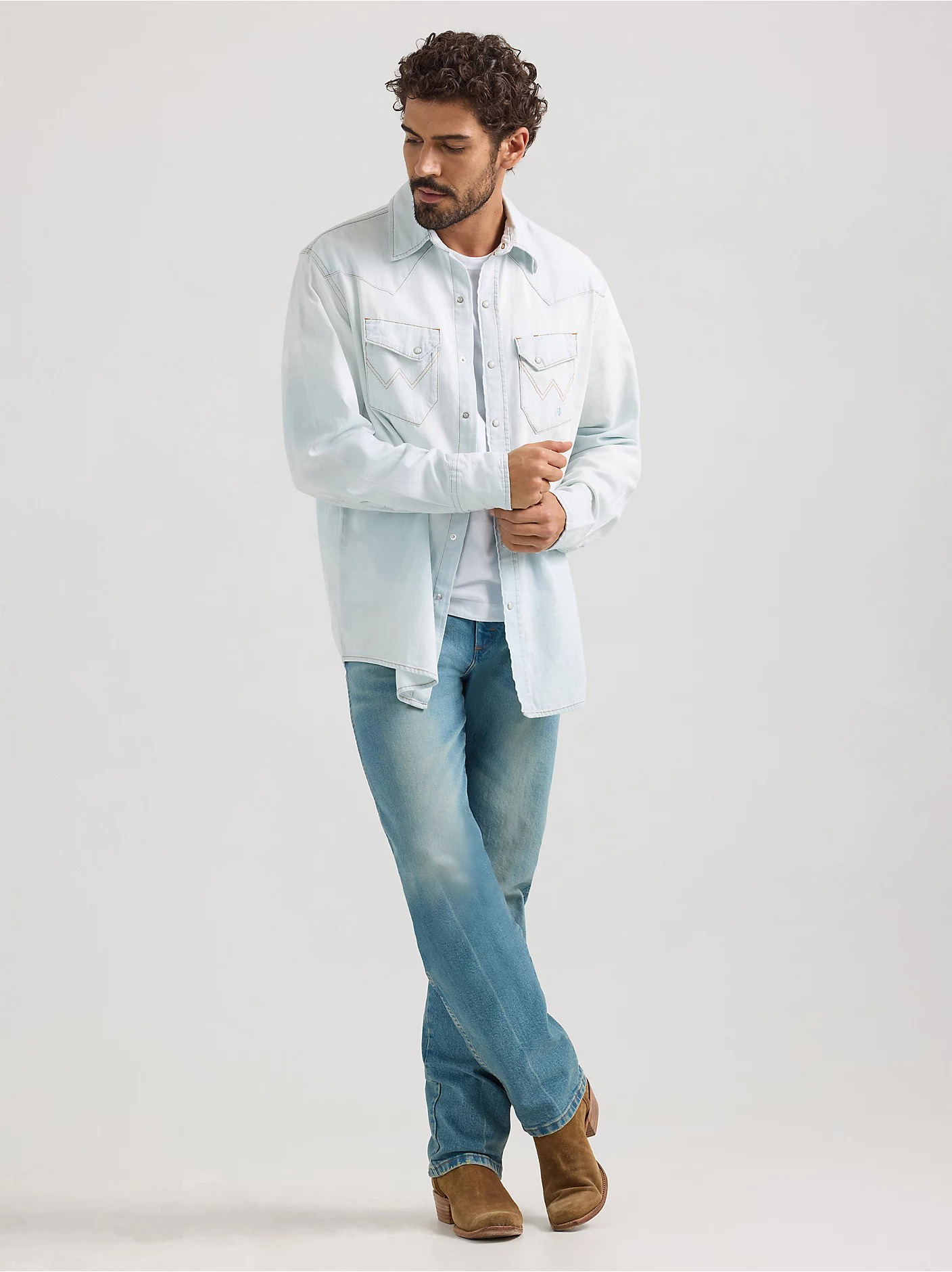 Vintage-Inspired Western Snap Workshirt